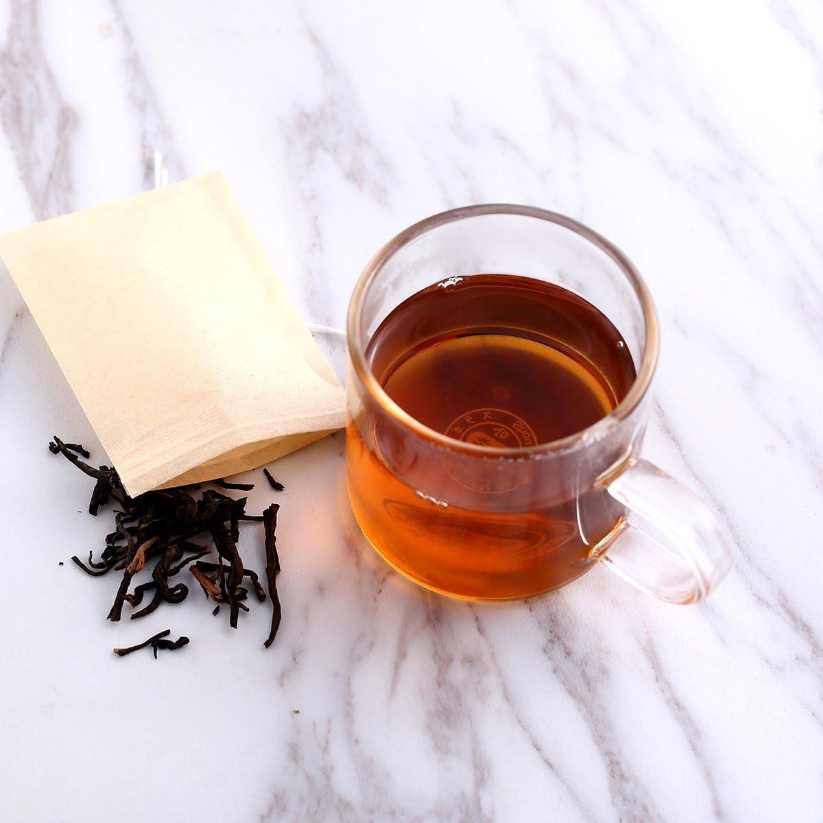 Bolsas de Filtro de Té Desechables BEFORYOU 400 Pcs 5x7 cm