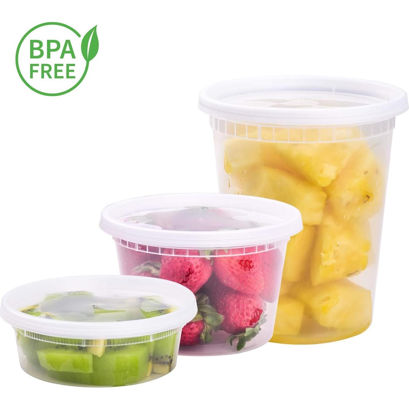 Contenedores de Alimentos TashiBox 48 Sets Herméticos 8/16/32 oz