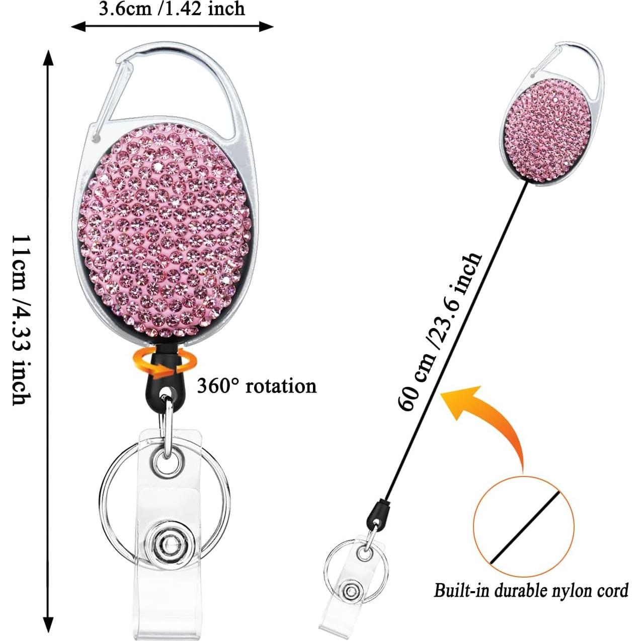 4 Soportes de Insignia Retráctiles SQEYYGI con Brillantes