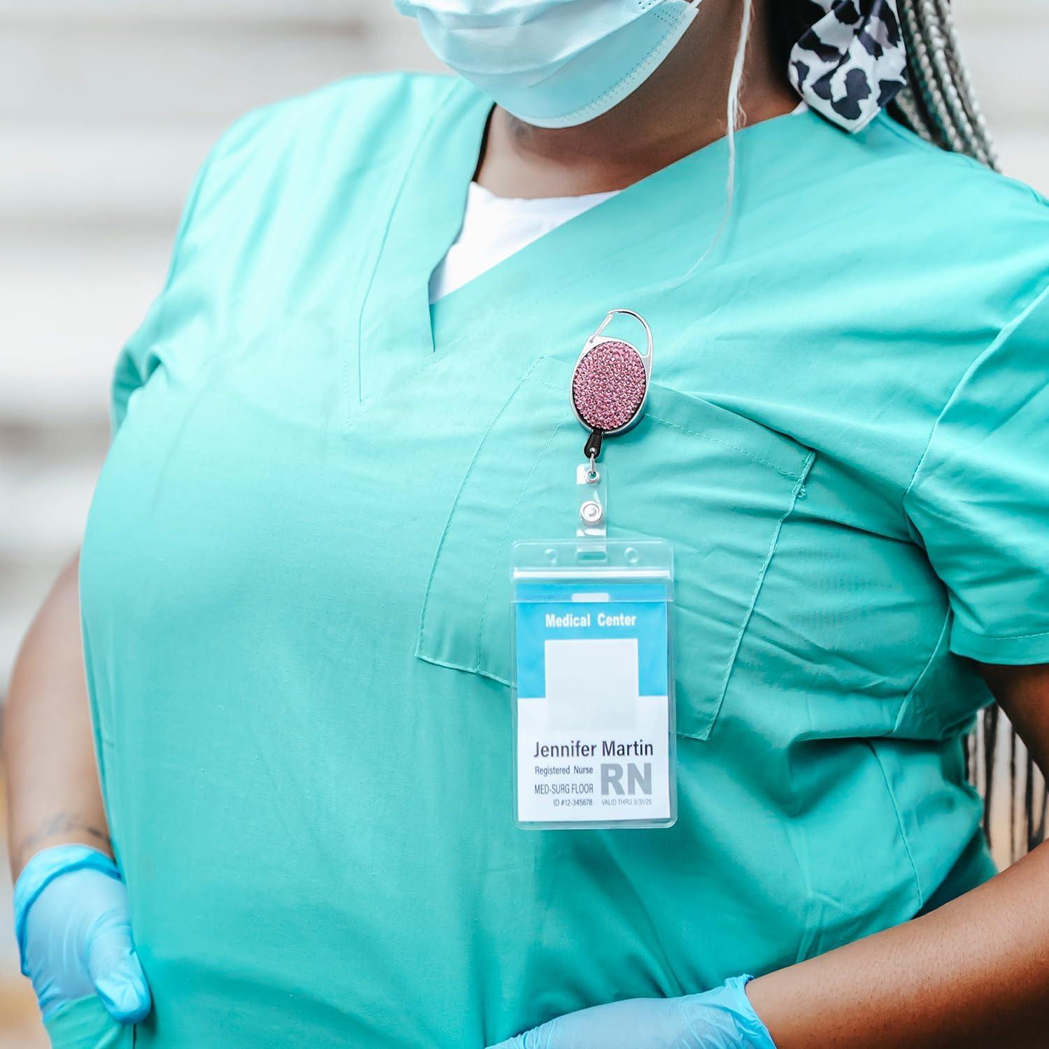 4 Soportes de Insignia Retráctiles SQEYYGI con Brillantes