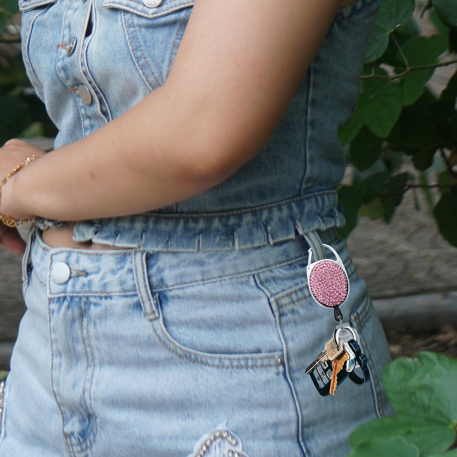 4 Soportes de Insignia Retráctiles SQEYYGI con Brillantes