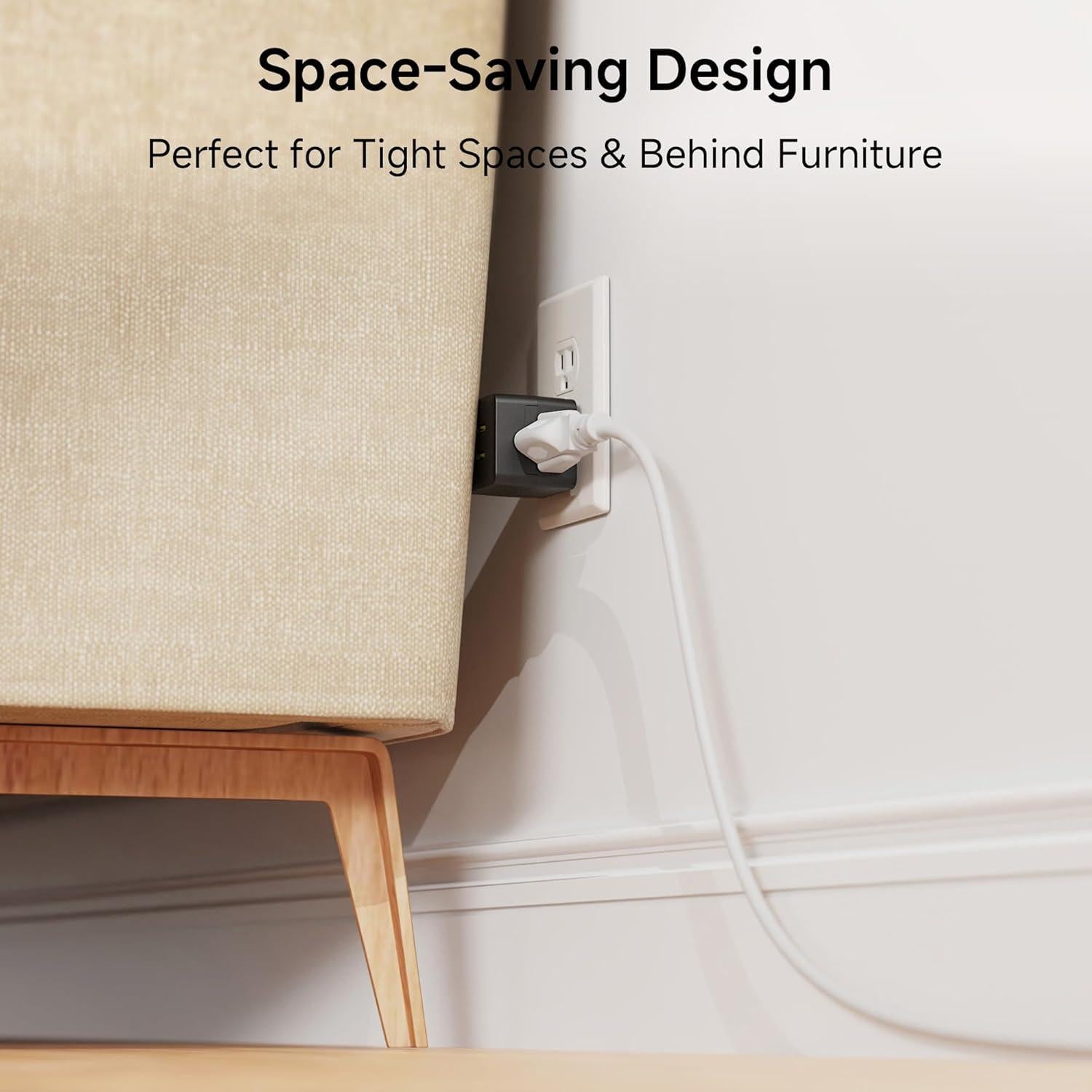 Adaptador de Pared 3 Salidas Cable Matters Negro - Extensor de Energía