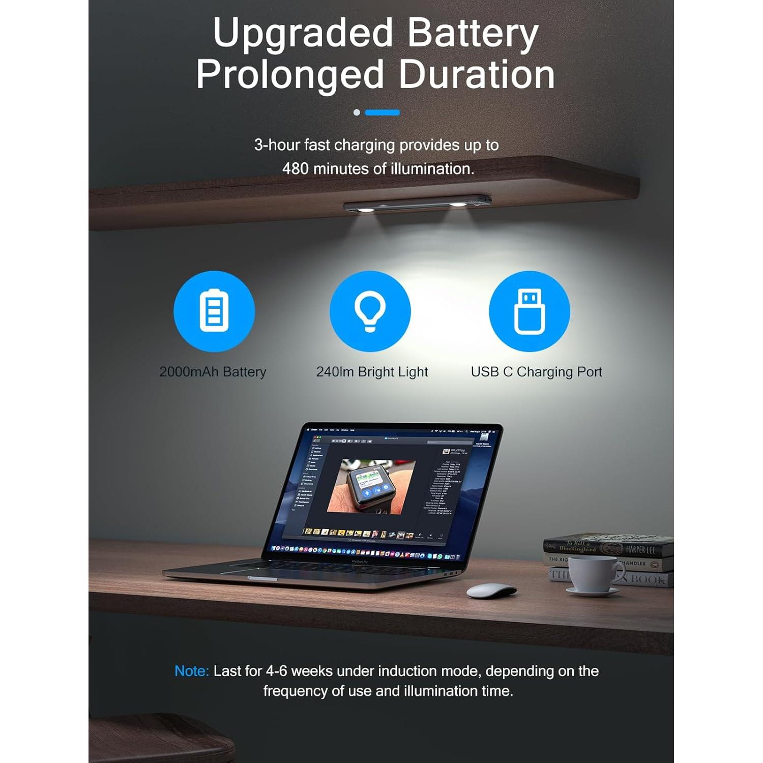 Luces Bajo Gabinete YIGER LED Inalámbricas con Sensor 25.4cm