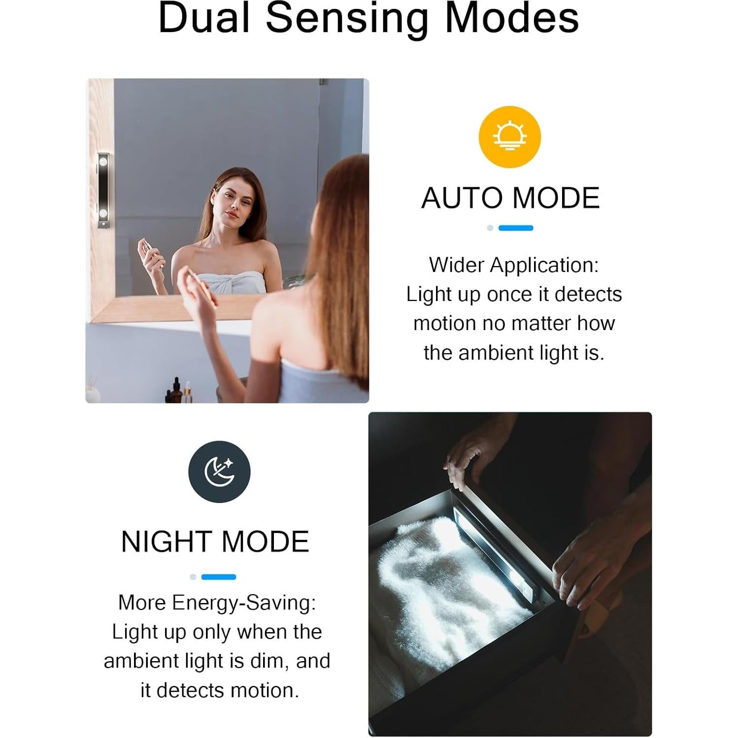 Luces Bajo Gabinete YIGER LED Inalámbricas con Sensor 25.4cm