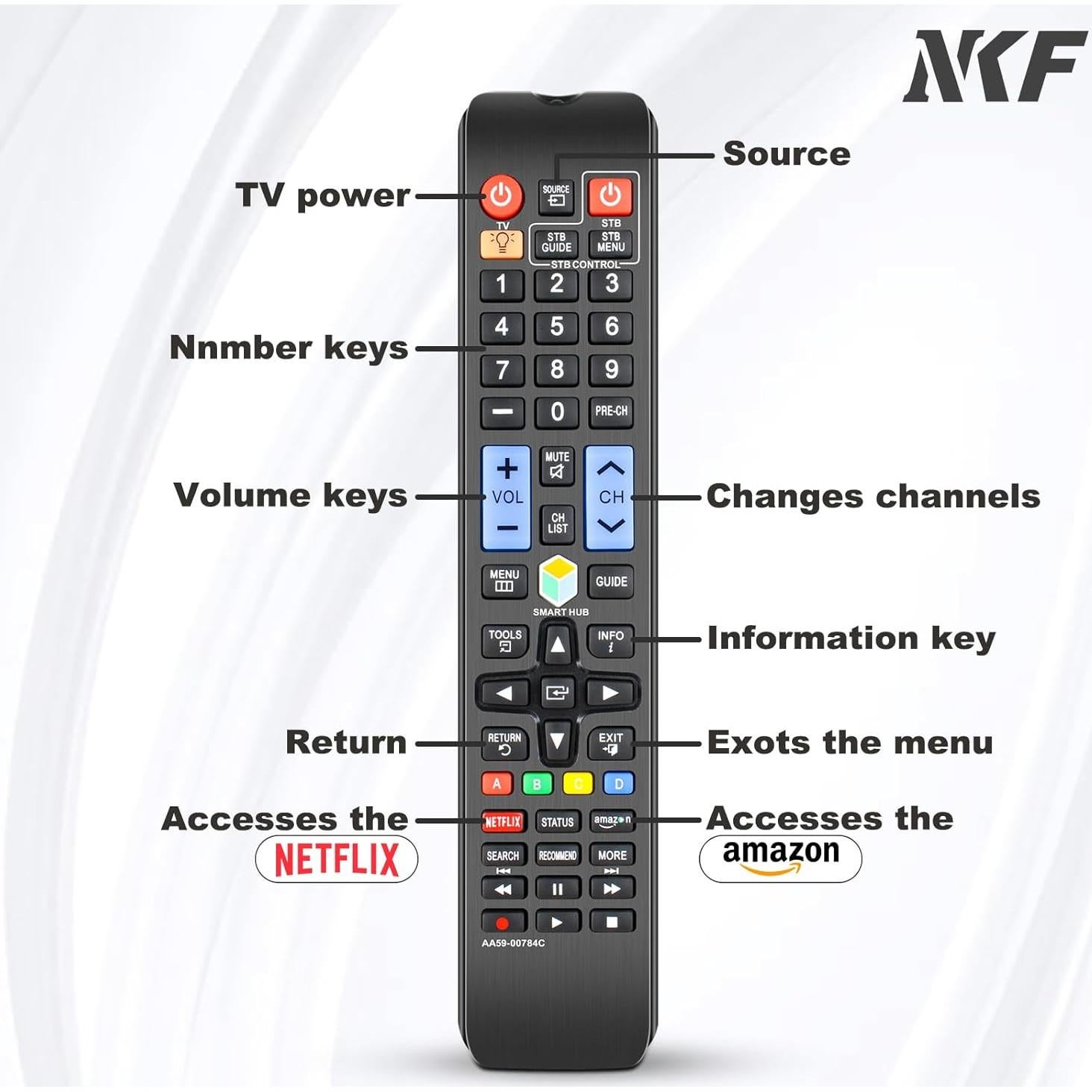 Control Remoto Samsung AA59-00784C para TV 23.1cm