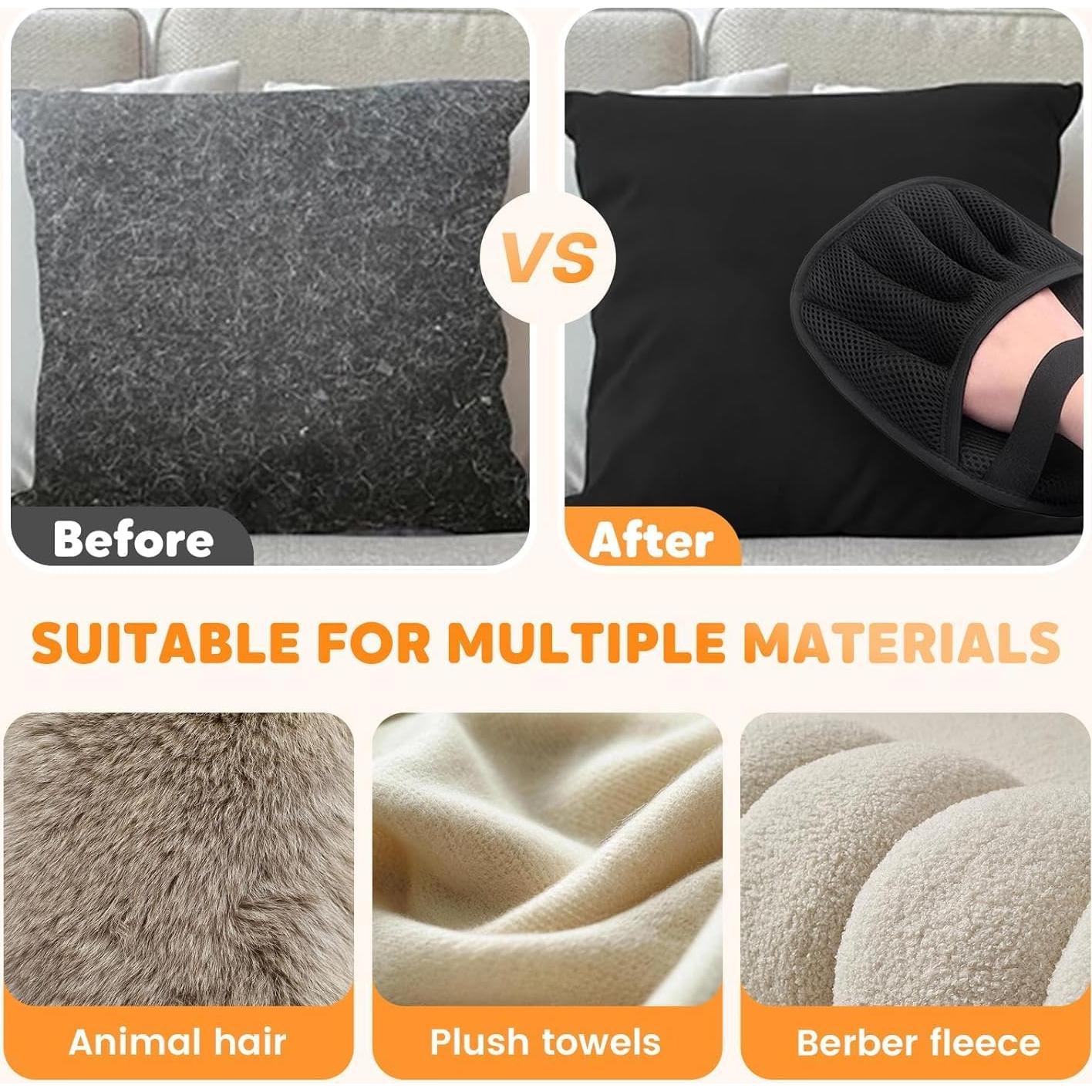 Guante Removedor de Pelo de Mascotas WESUN Reutilizable 21x19cm