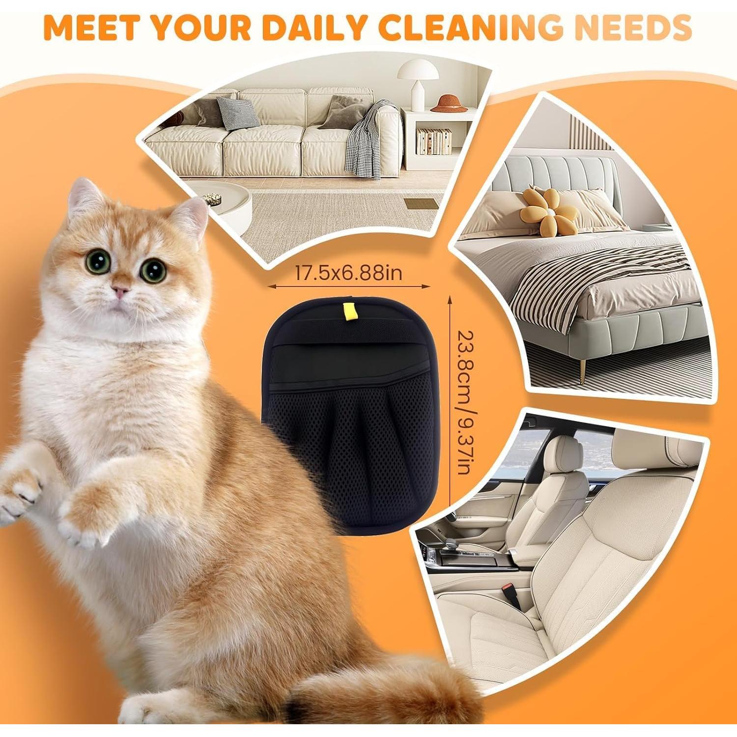 Guante Removedor de Pelo de Mascotas WESUN Reutilizable 21x19cm