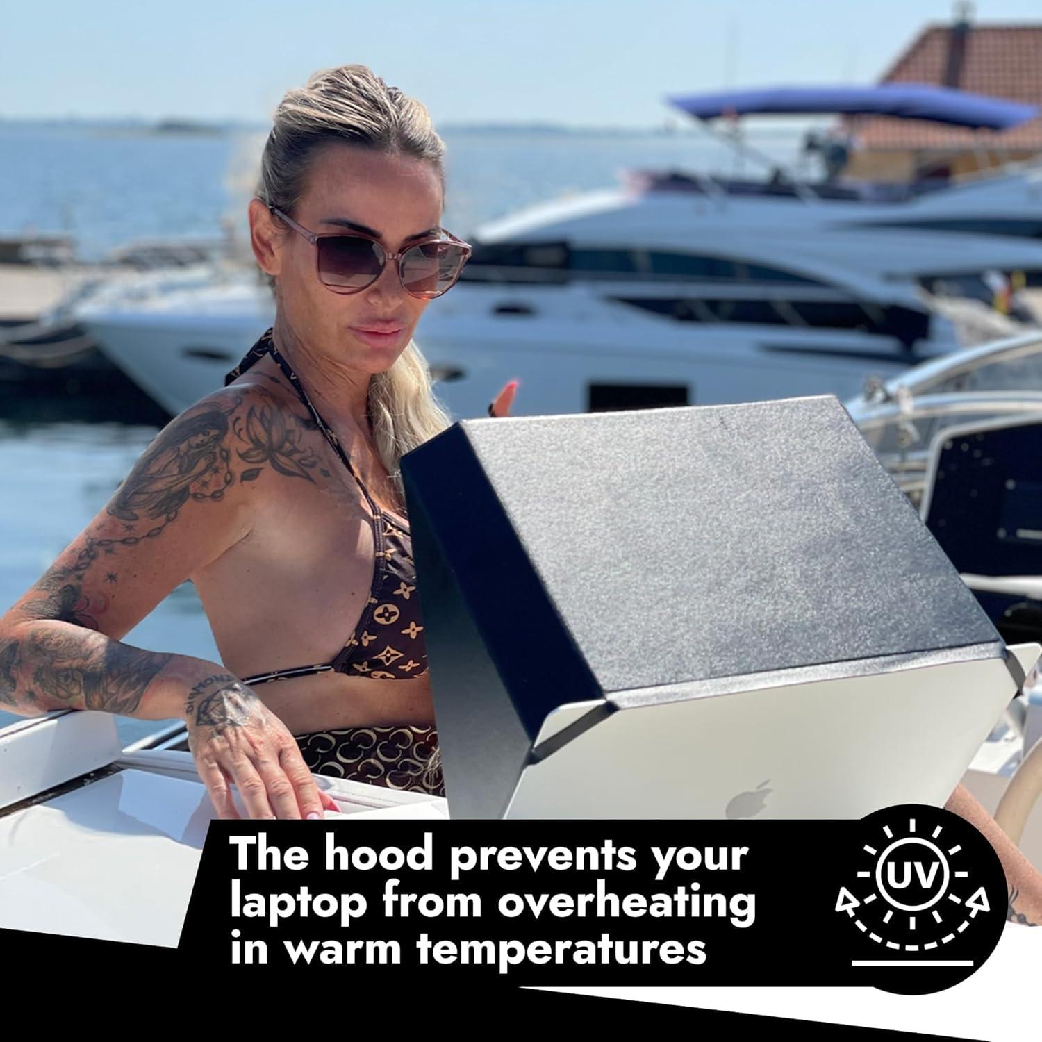 Sombrilla para Laptop 4-en-1 Philbert - Negra 12-14"