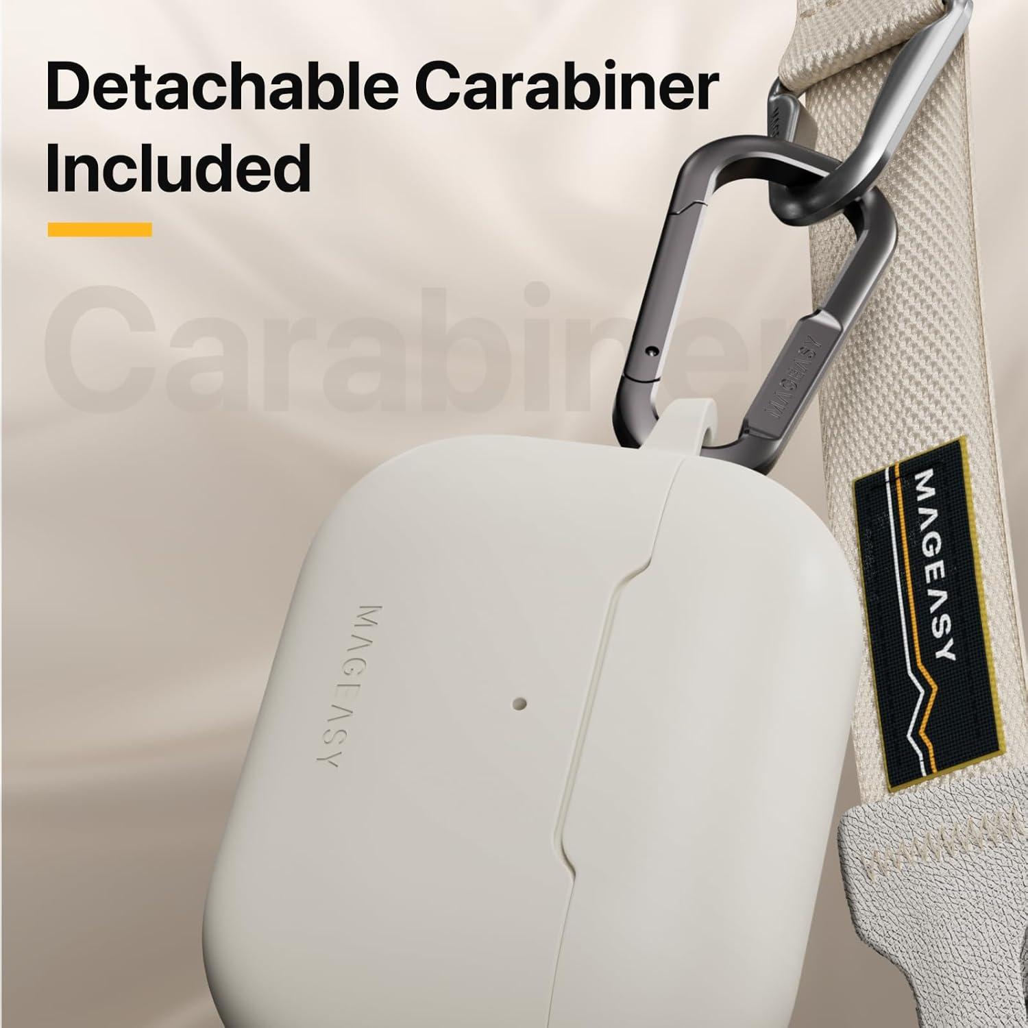 Funda Protectora MAGEASY para AirPods Pro 2 - Negra, A Prueba de Golpes