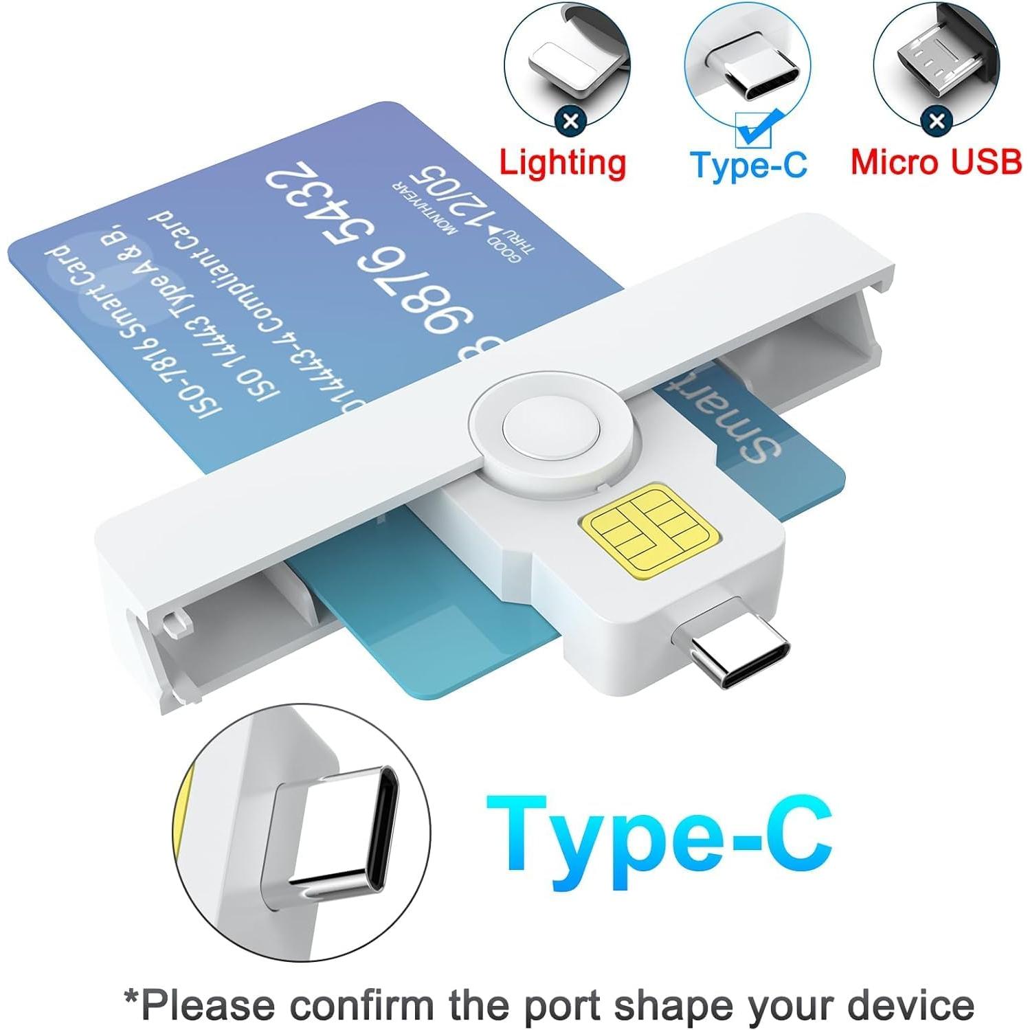 Lector de Tarjeta CAC Tipo C Rocketek - Compatible con Windows y Mac