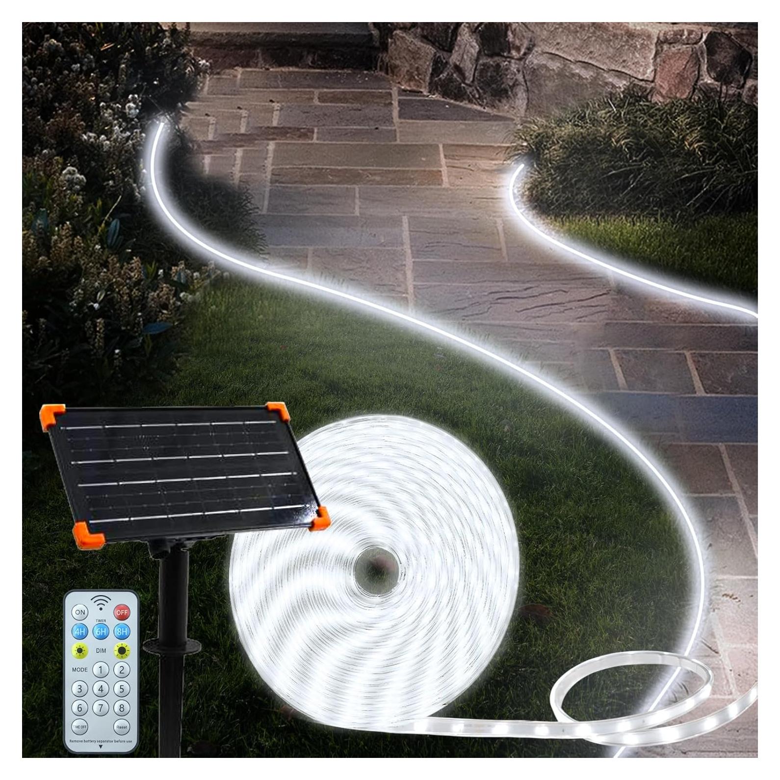 Luces LED de Tira Solar 15.24m BSGlobal IP68 Blanco Frío