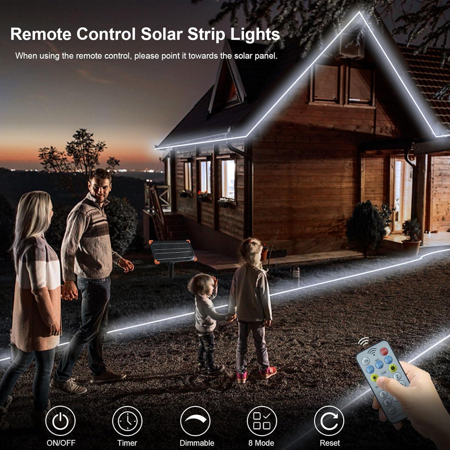 Luces LED de Tira Solar 15.24m BSGlobal IP68 Blanco Frío