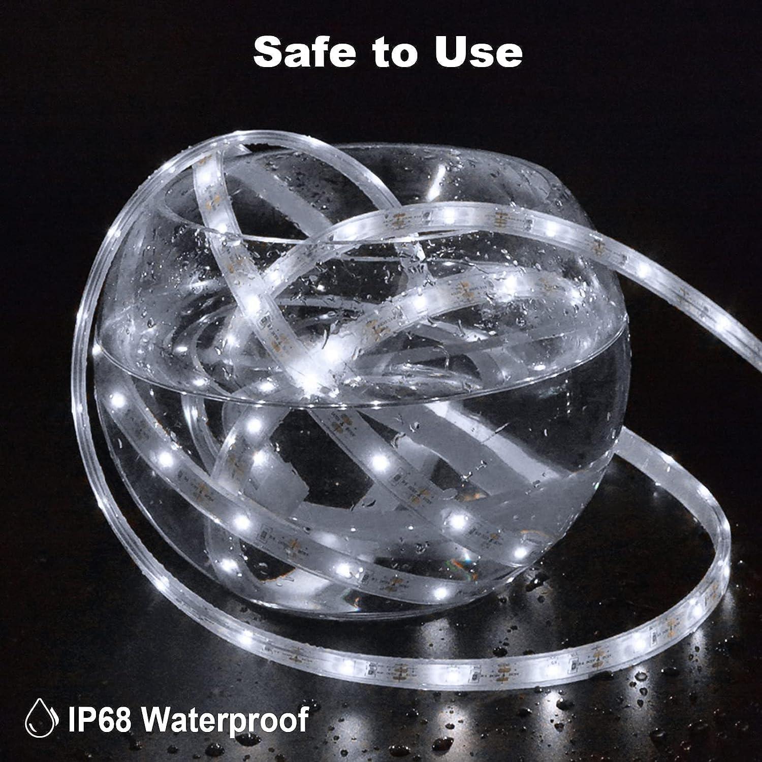 Luces LED de Tira Solar 15.24m BSGlobal IP68 Blanco Frío