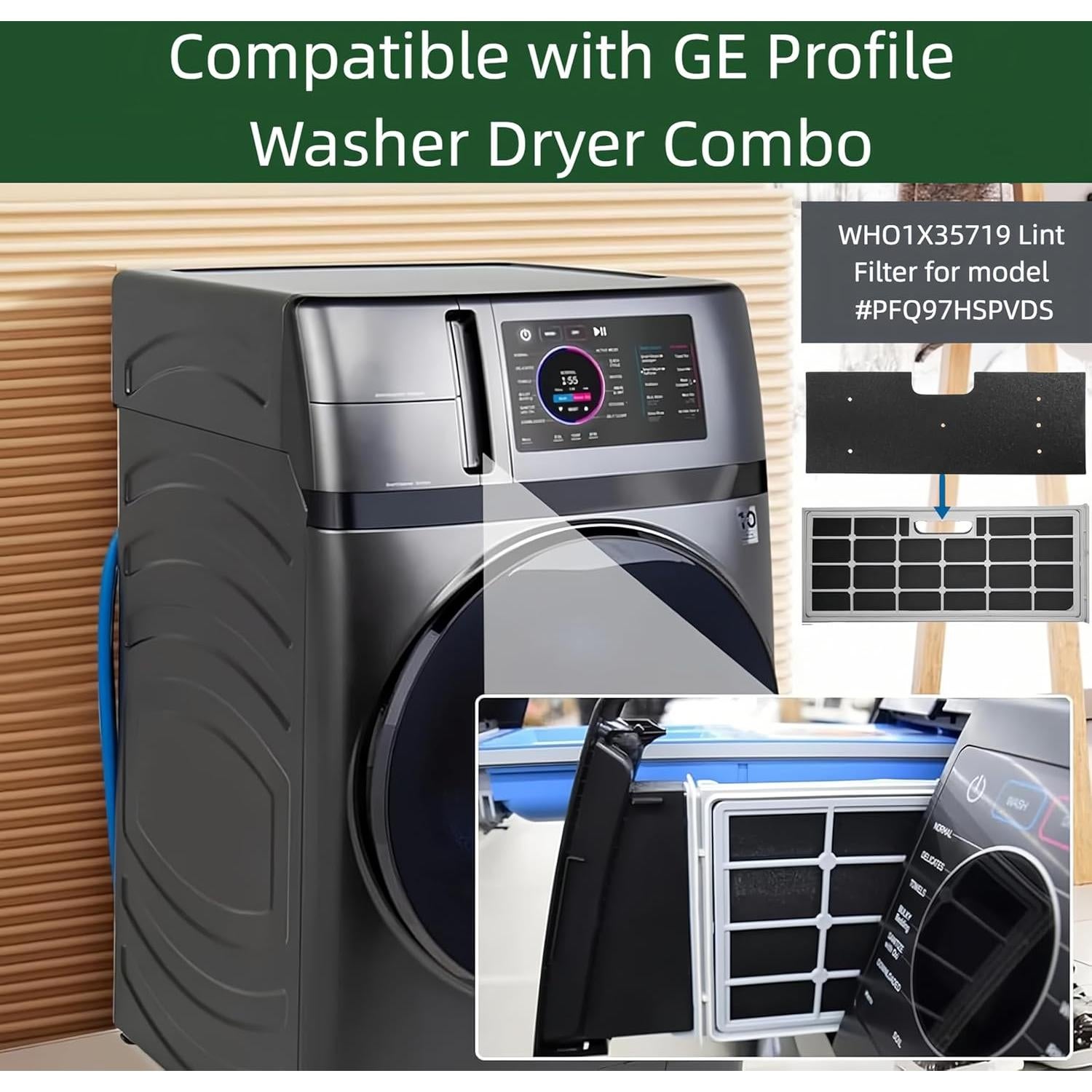 Kit de Filtros de Pelusa GE Profile WH01X35719 - 4 Piezas + 2 Cepillos