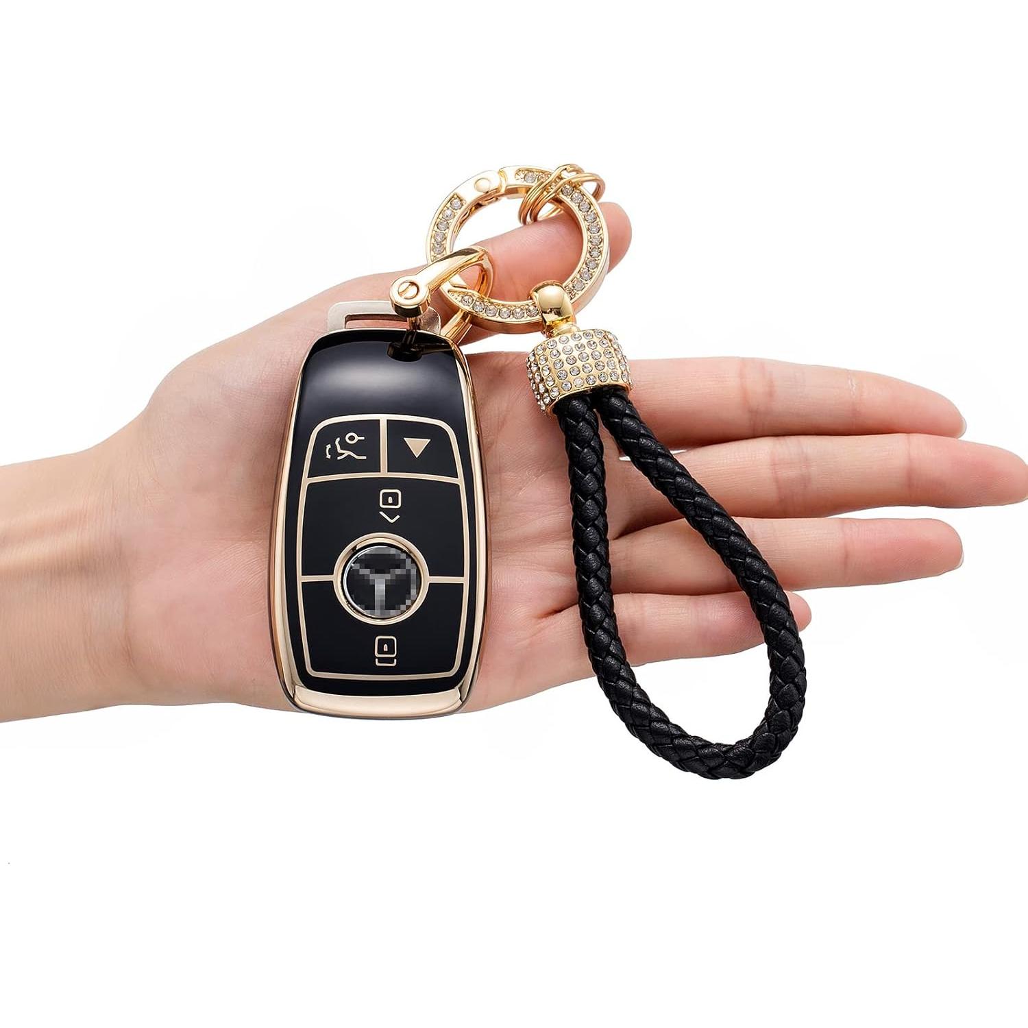 Cubierta de llavero TPU suave LCXJMWKL para Mercedes 2017-2021