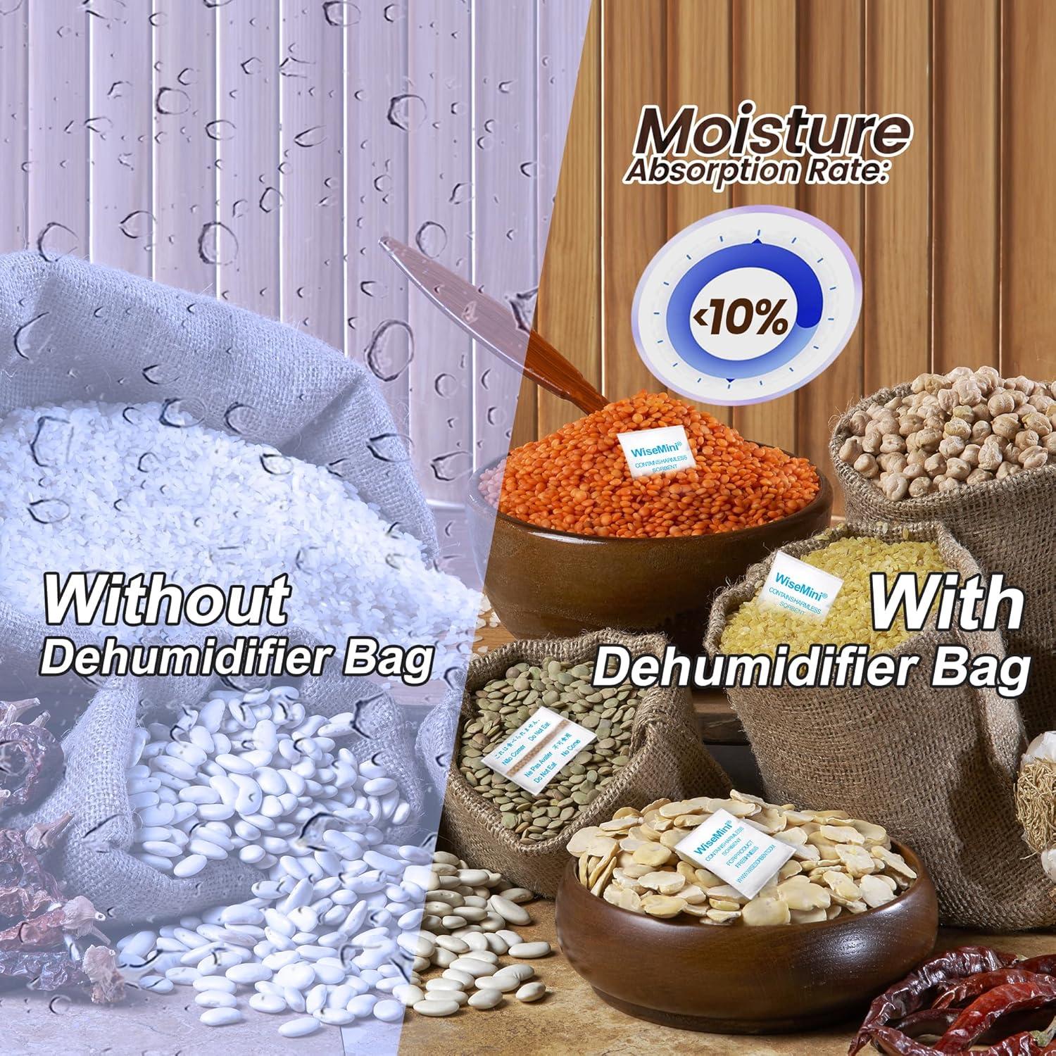 Paquetes Deshidratantes de Tamiz Molecular 1g - 200 Piezas Grado Alimenticio