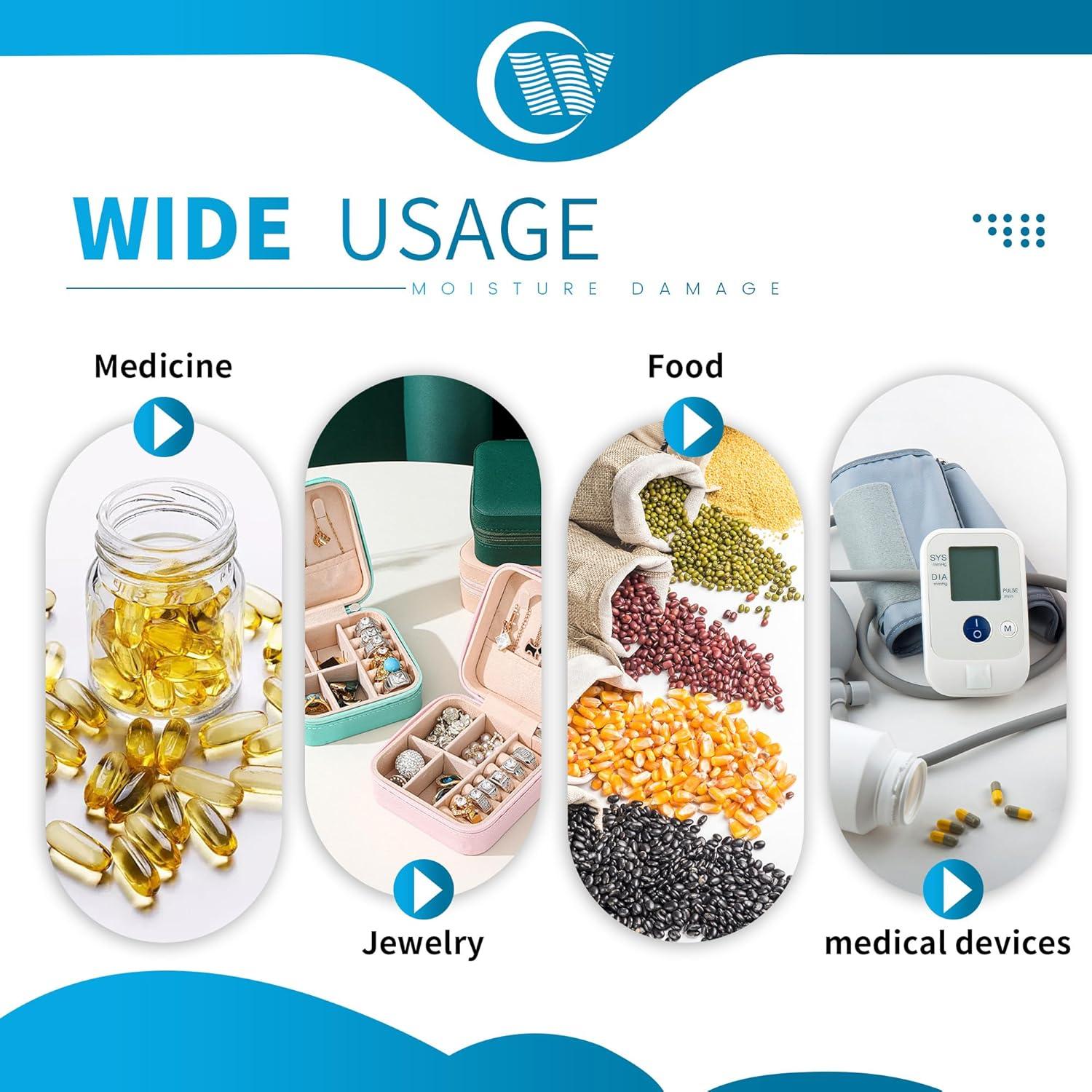 Paquetes Deshidratantes de Tamiz Molecular 1g - 200 Piezas Grado Alimenticio