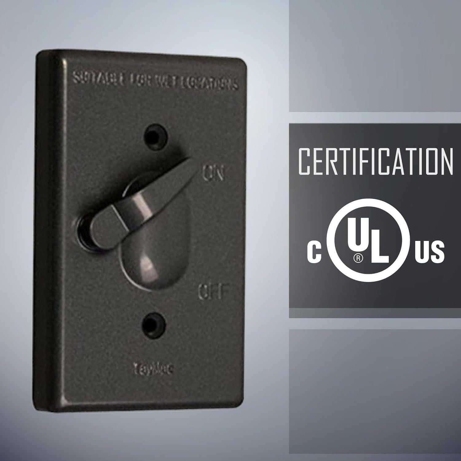 Cubierta a Prueba de Climas TayMac TC100Z 1-Gang Bronce