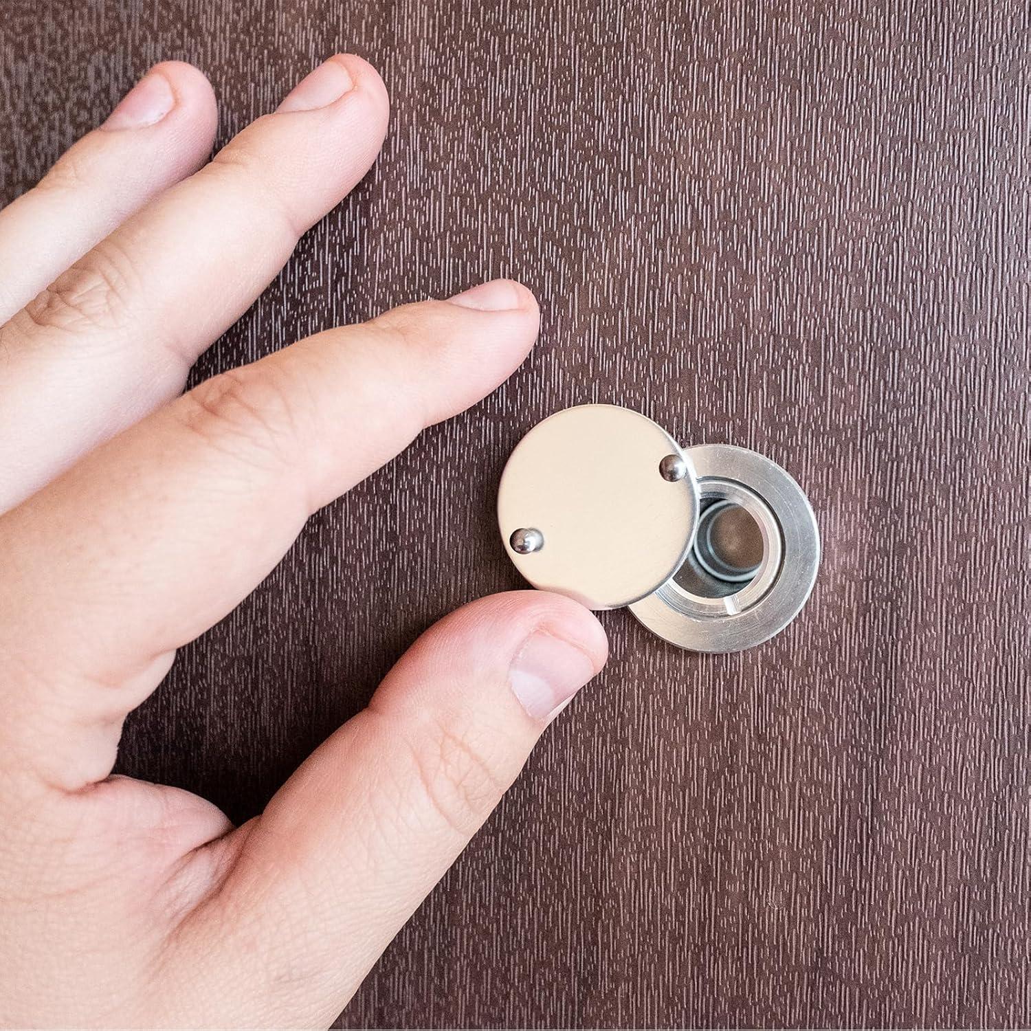 Cubierta de Mirilla PATIKIL 16mm Cromo Brillante 2pcs