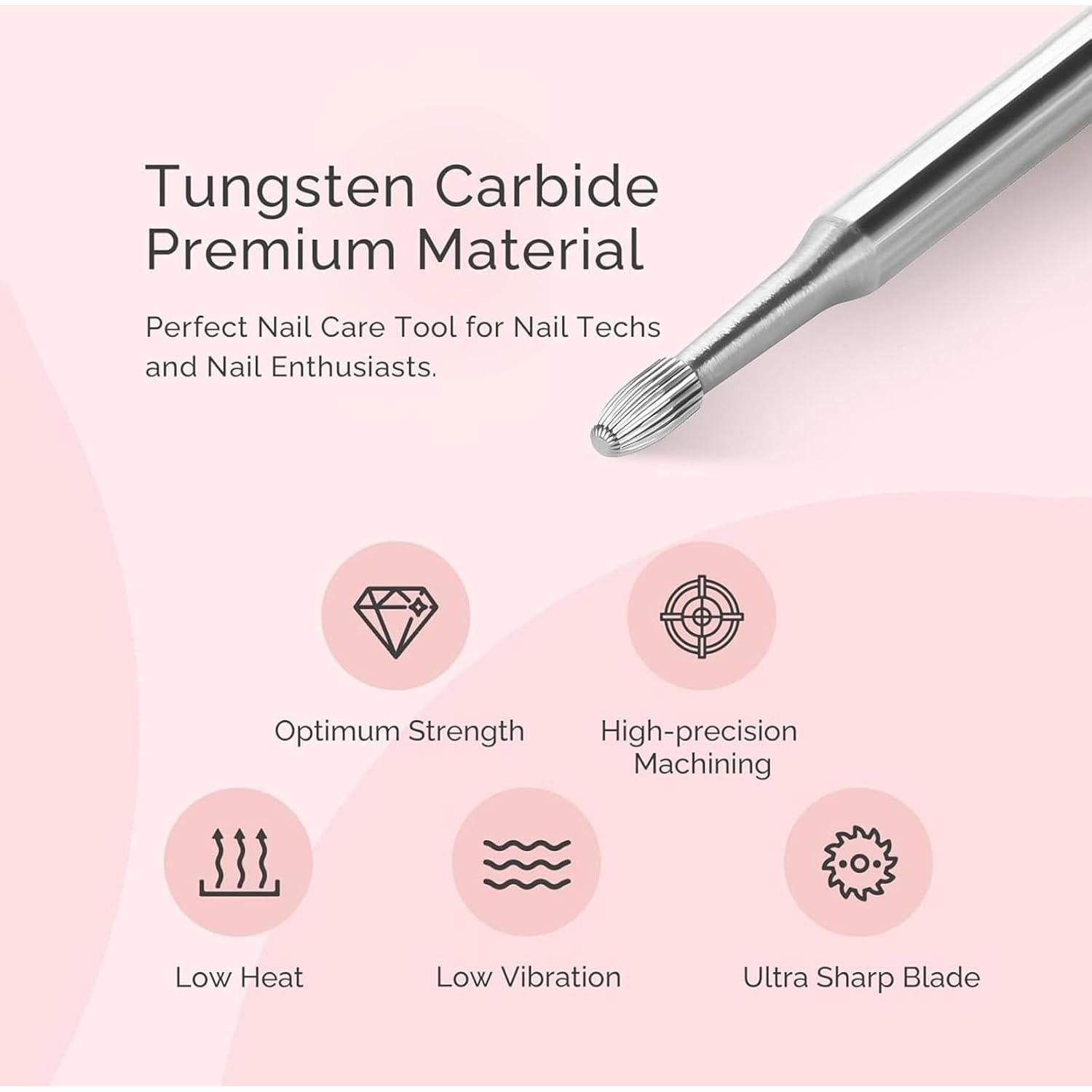 Broca Limpiadora de Cutículas MelodySusie 3.2 mm Fino Plata