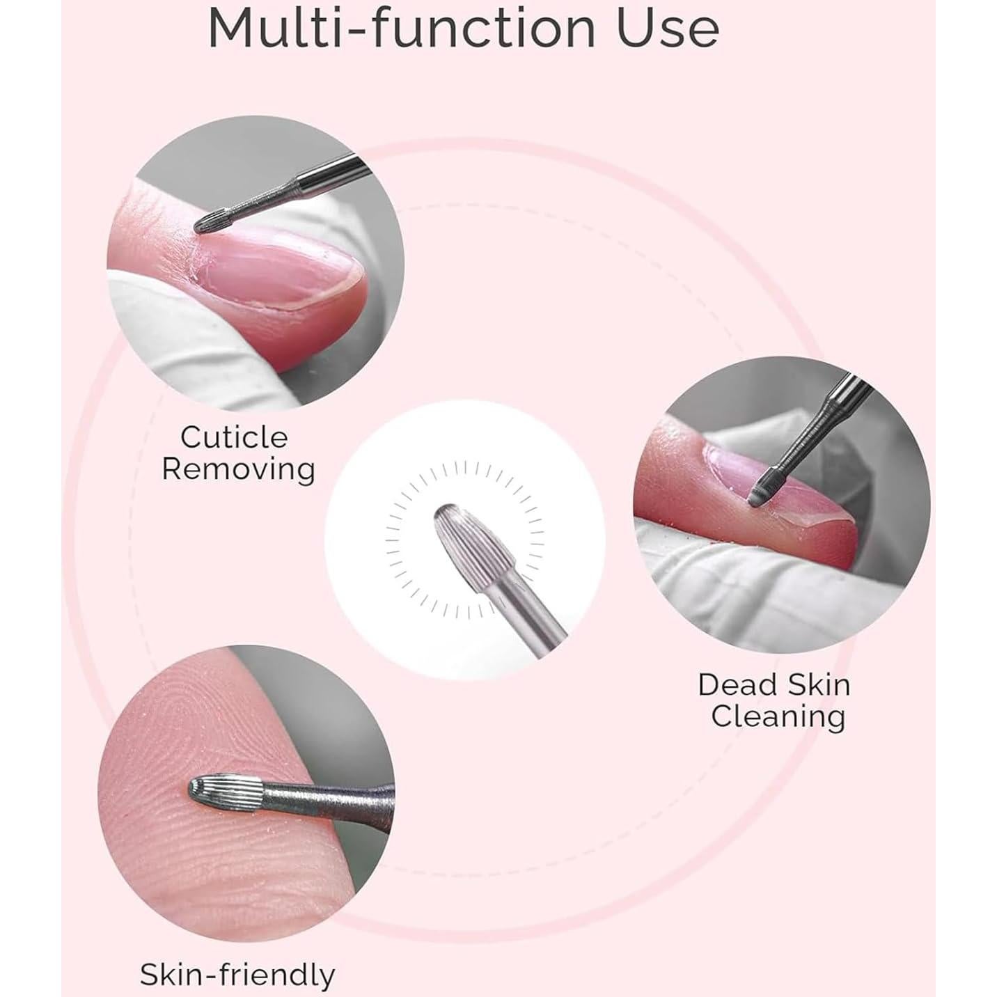 Broca Limpiadora de Cutículas MelodySusie 3.2 mm Fino Plata