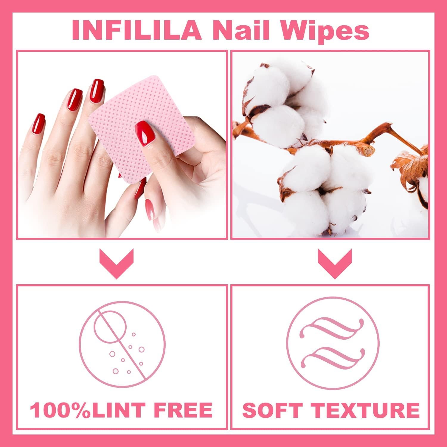 Toallitas Libres de Pelusa NXJ INFILILA 1000PCS para Uñas