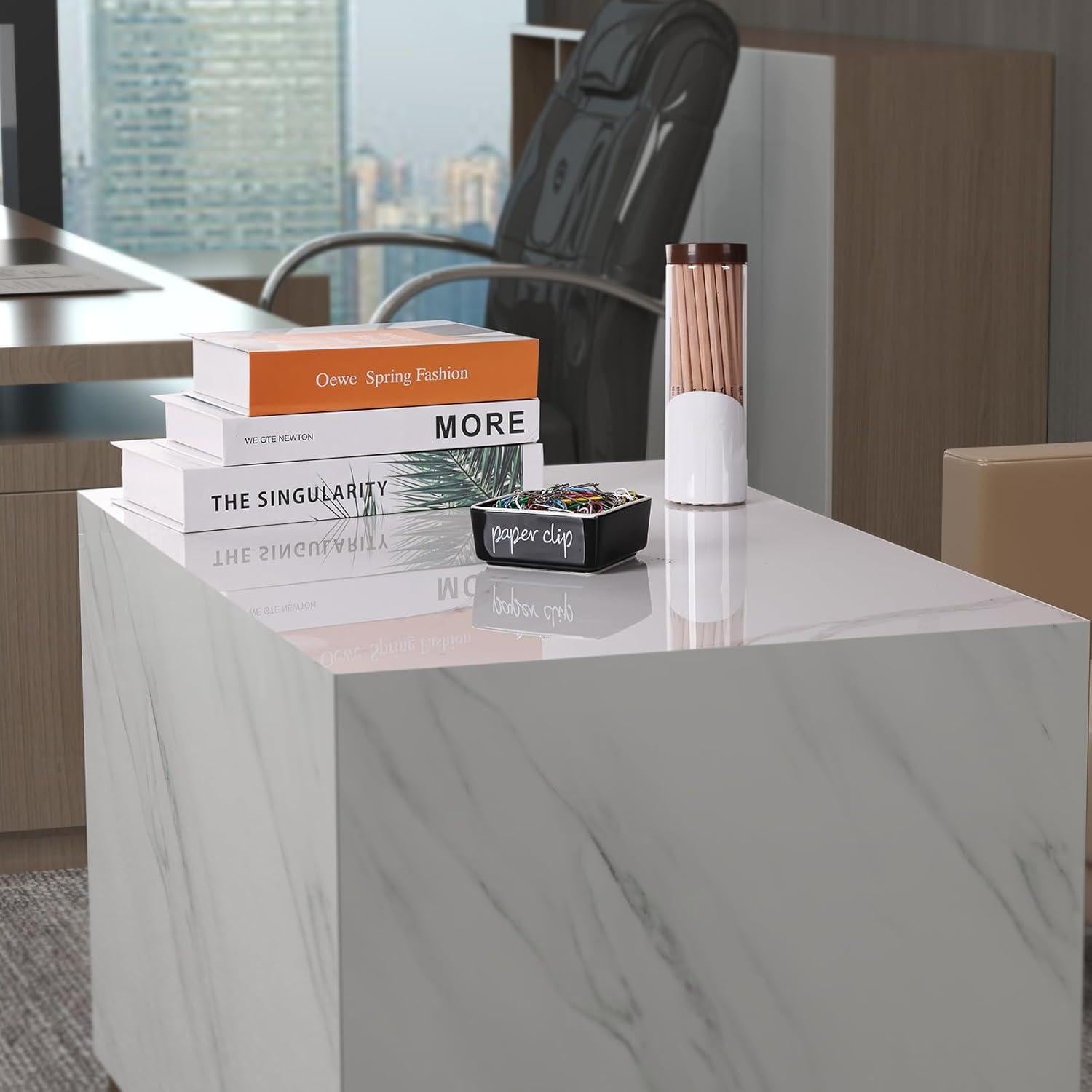 Soporte de Clips de Papel Cerámica ONTUBE Negro 8.4 cm