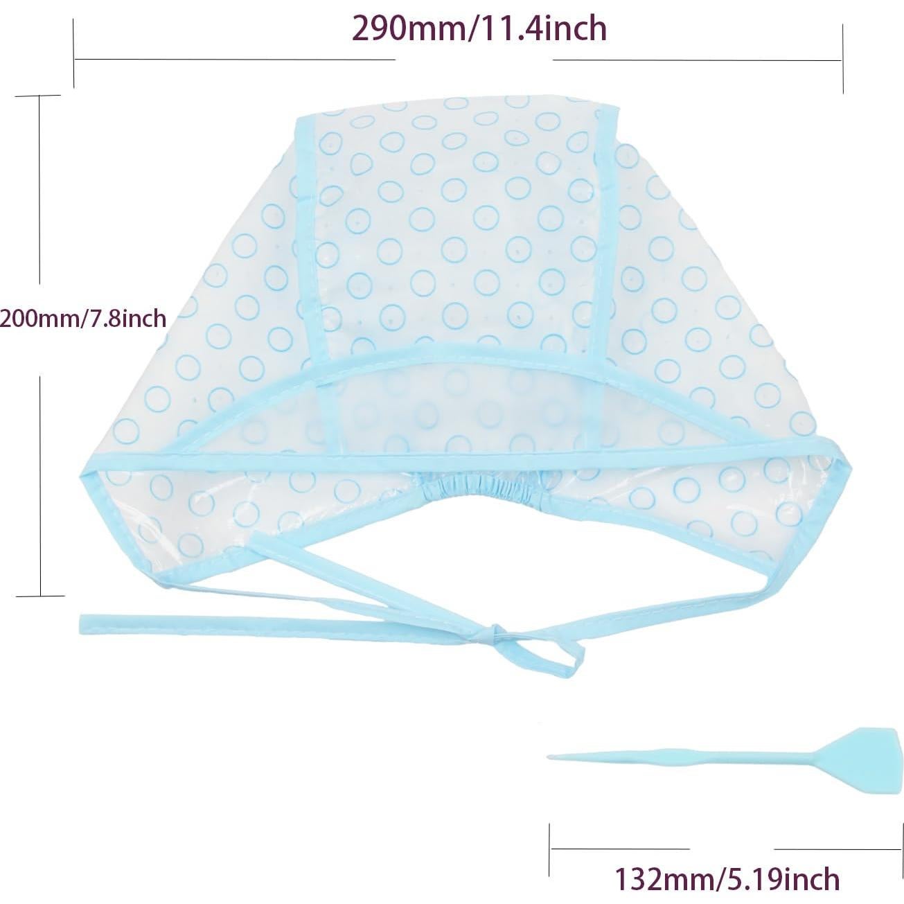 Hair Highlighting Cap, Blue Hair Coloring Frosting Dye Kit with Plastic Crochet Hook for Salon DIY Hair Dyeing Hairdressing