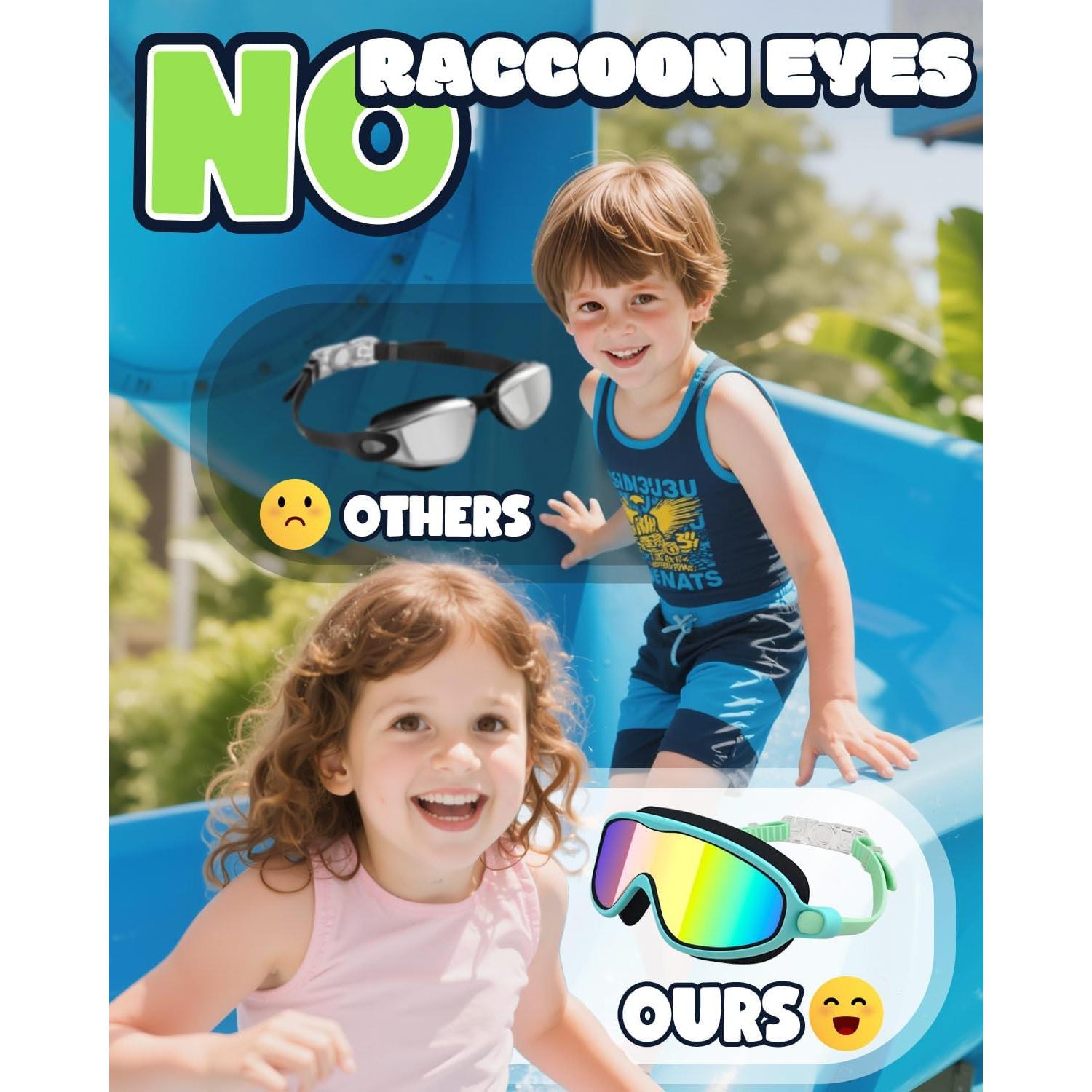 Gafas de natación Rantizon para niños 3 a 14 años, UV y antiempañante