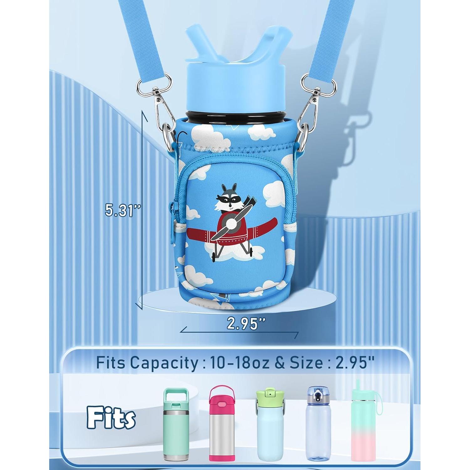 Portabotellas de Agua Miss Adola Neopreno Racoon 8.5x9.5cm