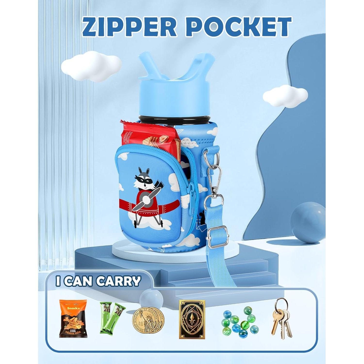 Portabotellas de Agua Miss Adola Neopreno Racoon 8.5x9.5cm