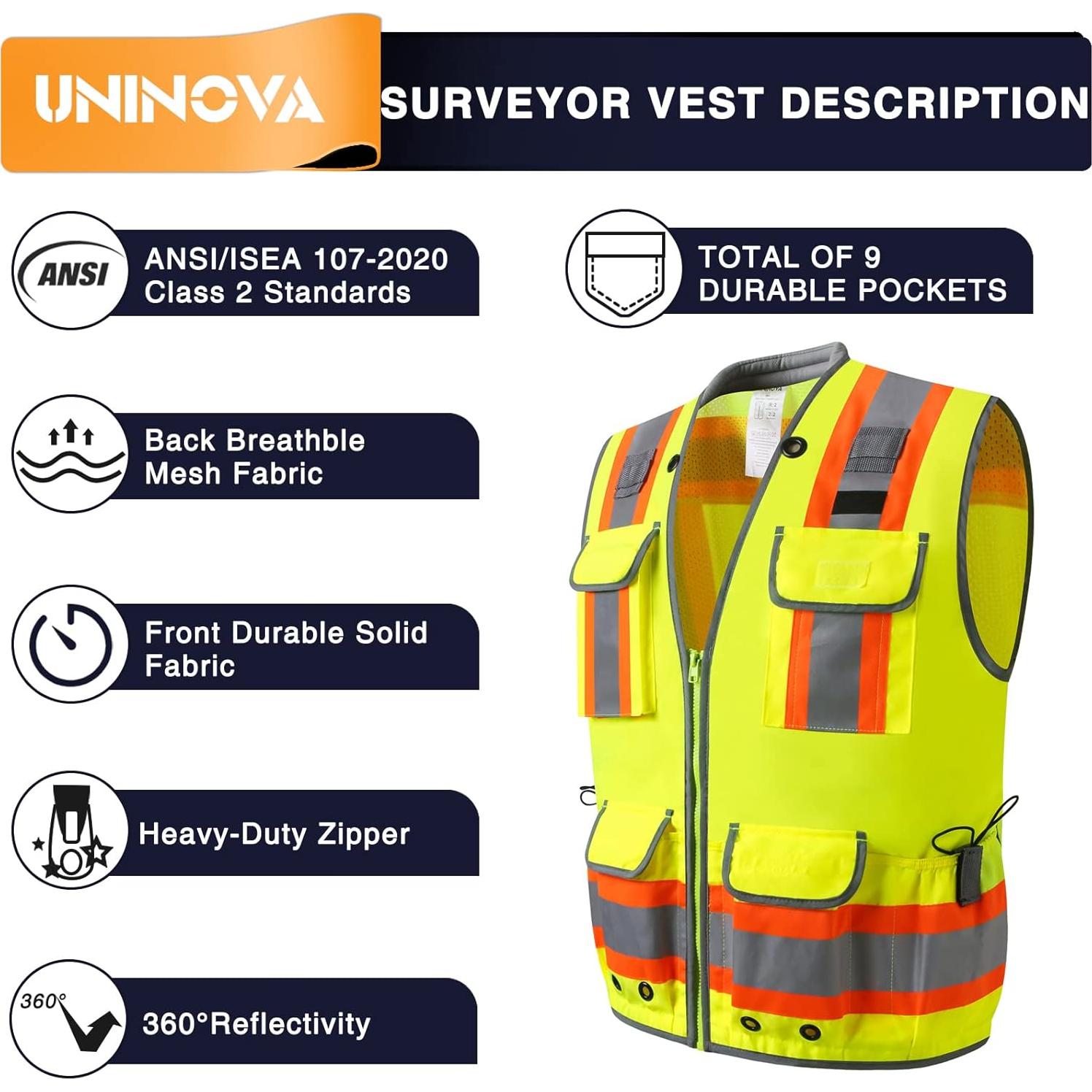 Chaleco de Seguridad UNINOVA SV55 Reflectante Amarillo XXL