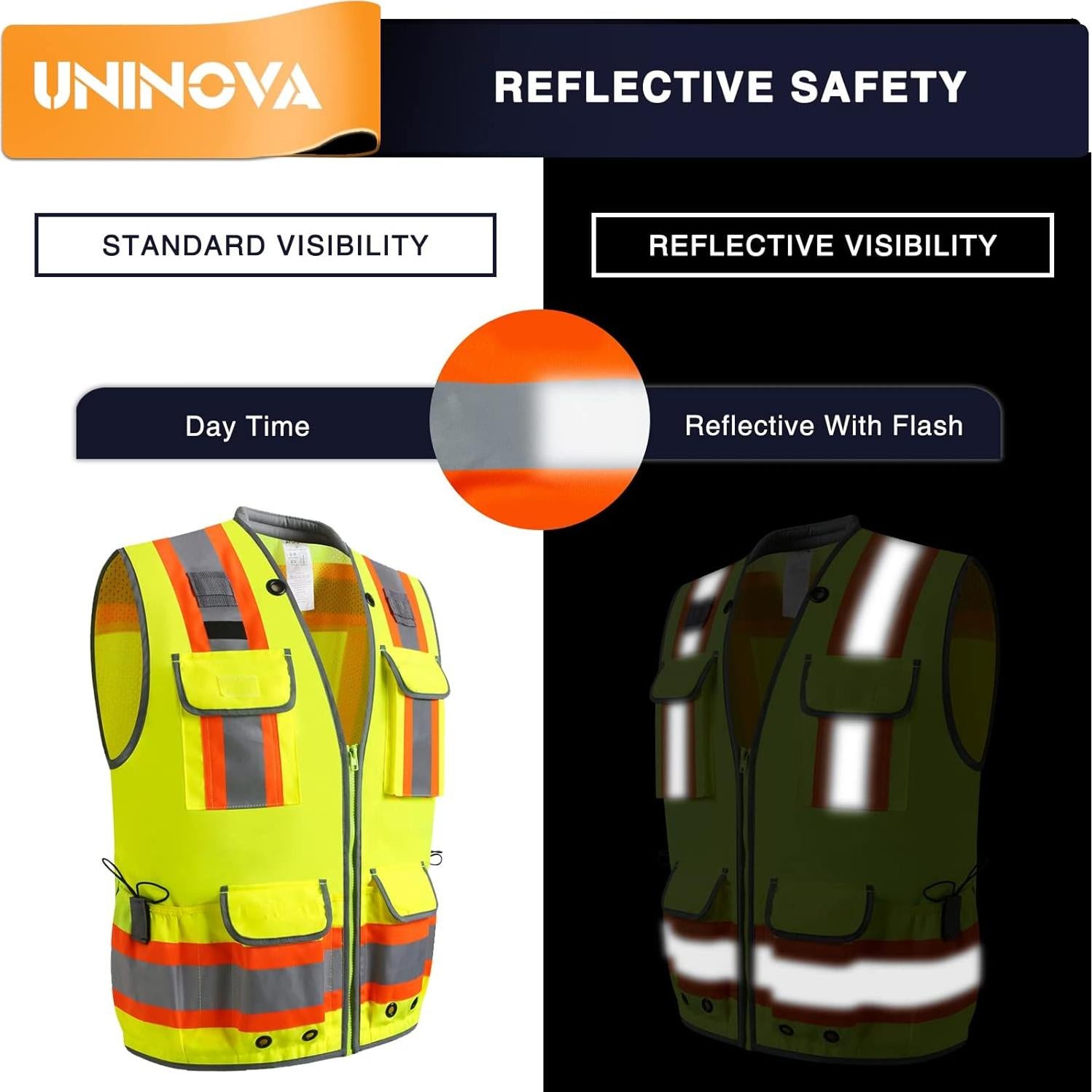 Chaleco de Seguridad UNINOVA SV55 Reflectante Amarillo XXL