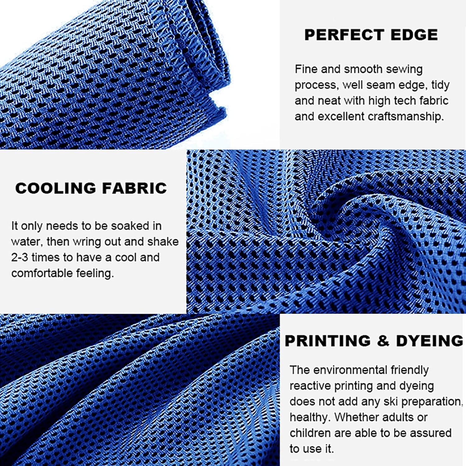 Paquete de 10 Toallas Enfriadoras immoono Microfibra 101.6x30.5 cm Azul