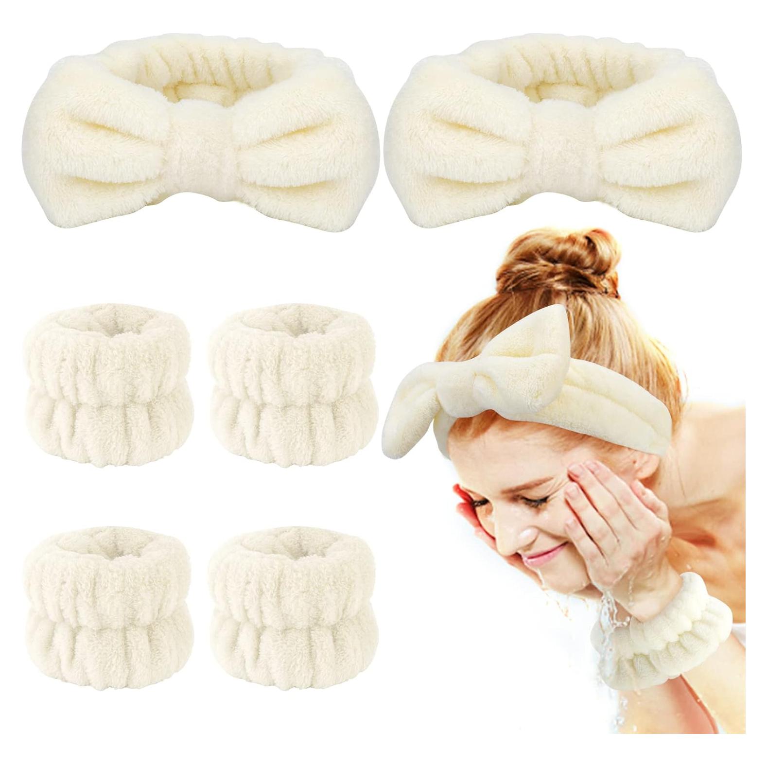 Juego de Spa AMCAMI 6 Piezas - Bandas y Muñequera Beige