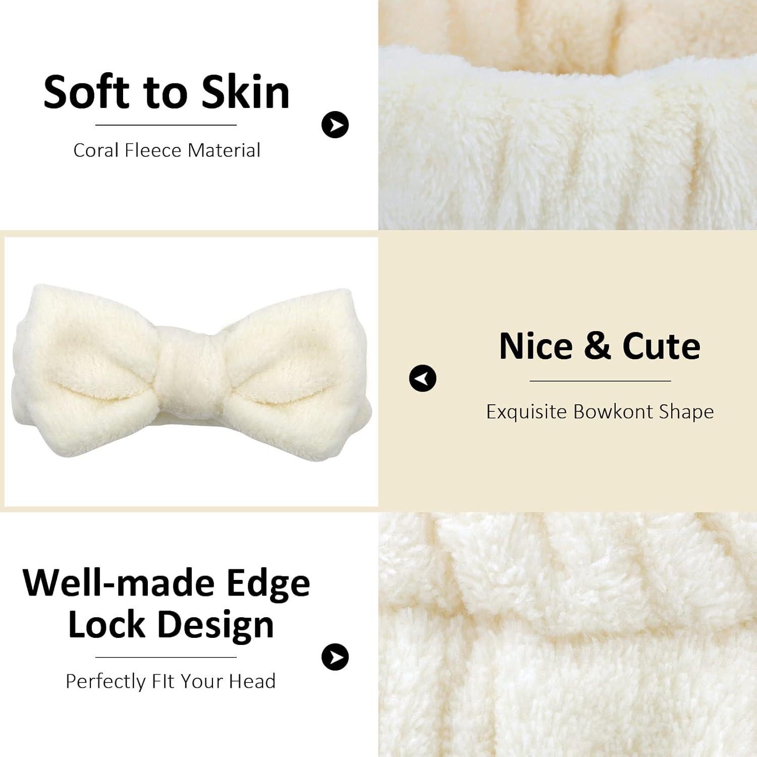 Juego de Spa AMCAMI 6 Piezas - Bandas y Muñequera Beige