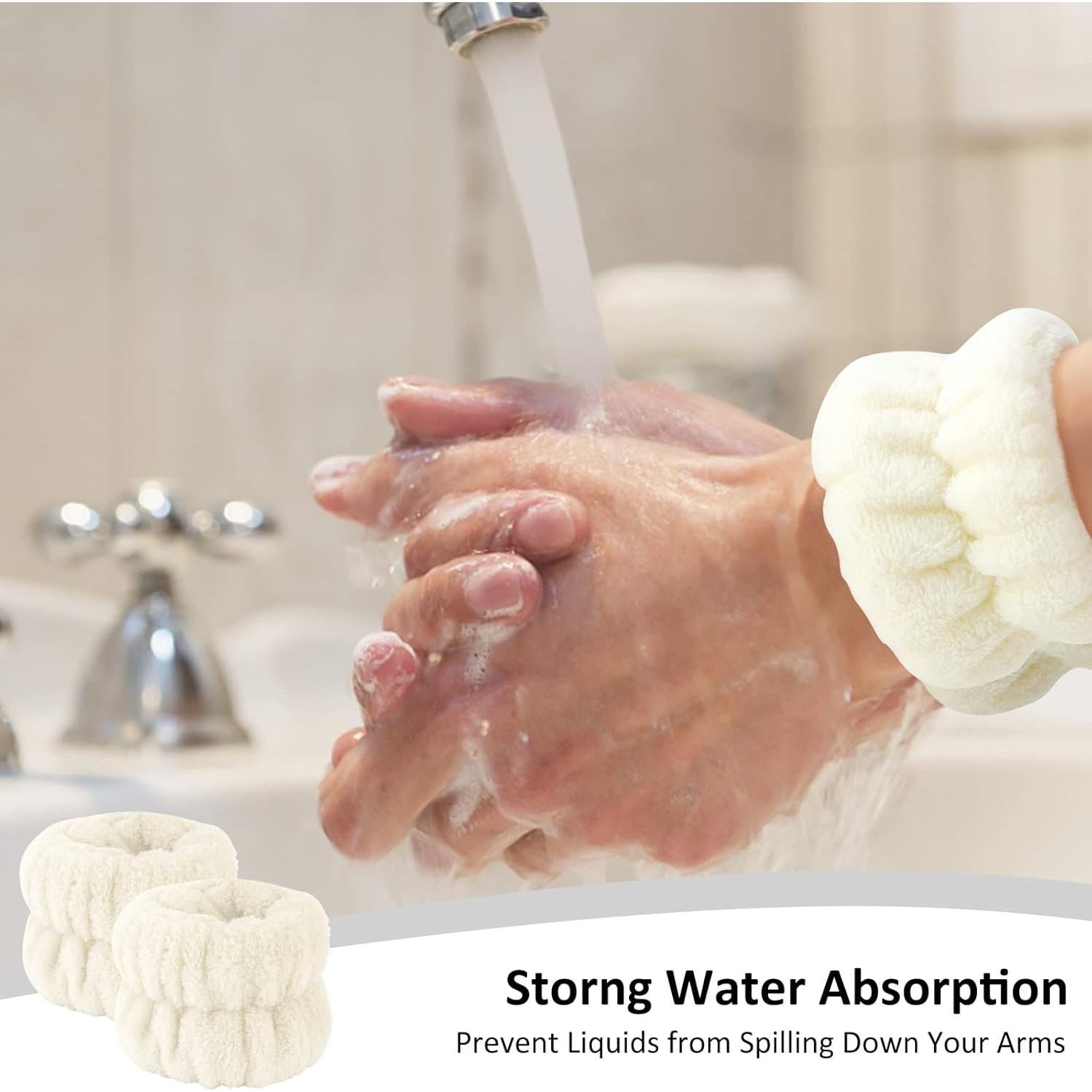 Juego de Spa AMCAMI 6 Piezas - Bandas y Muñequera Beige