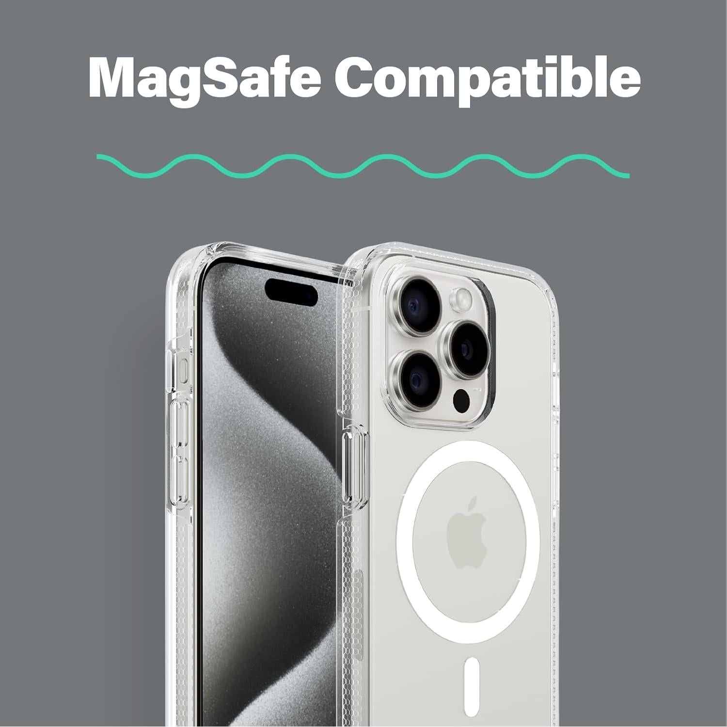 Funda Incipio Duo MagSafe para iPhone 15 - Transparente
