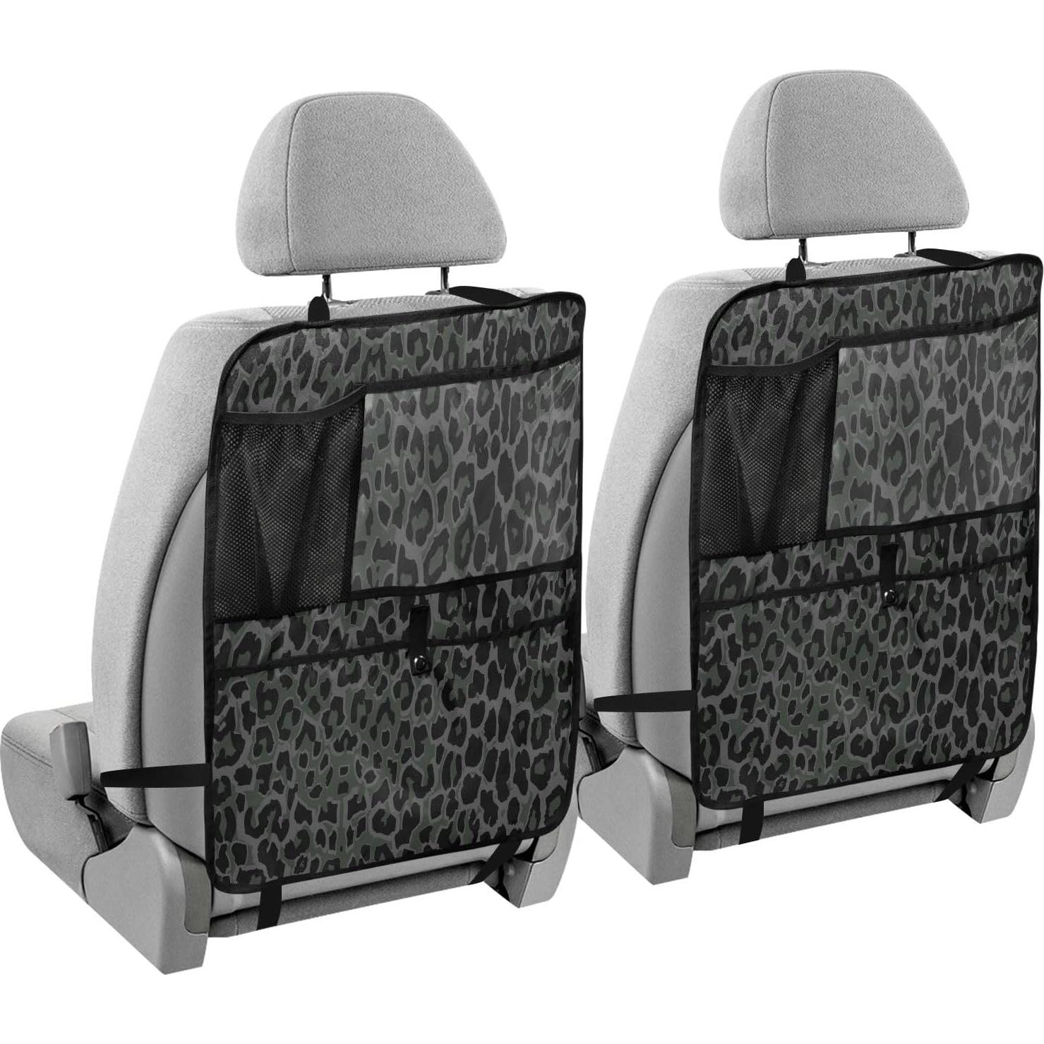 Organizador de Asiento Trasero de Coche YETTASBIN Leopardo Negro