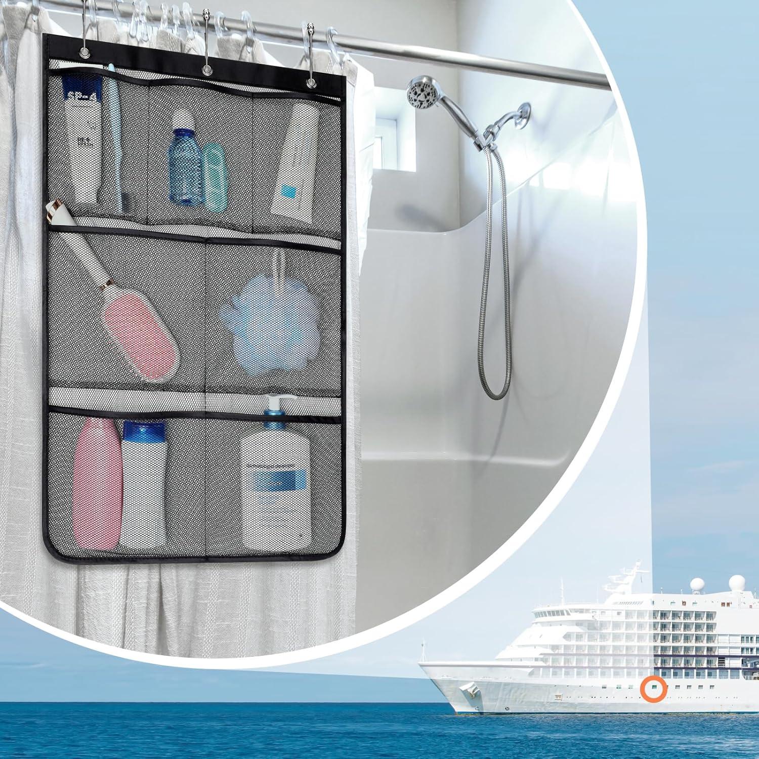 Organizador de Ducha F-color 2025 - 7 Bolsillos Malla Secado Rápido