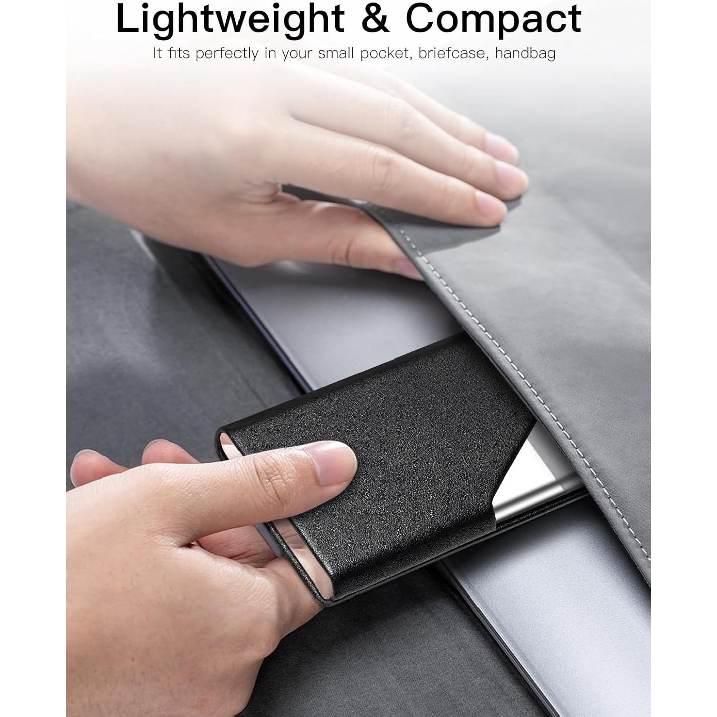 Portatarjetas de Negocios Padike Negro con Bloqueo RFID