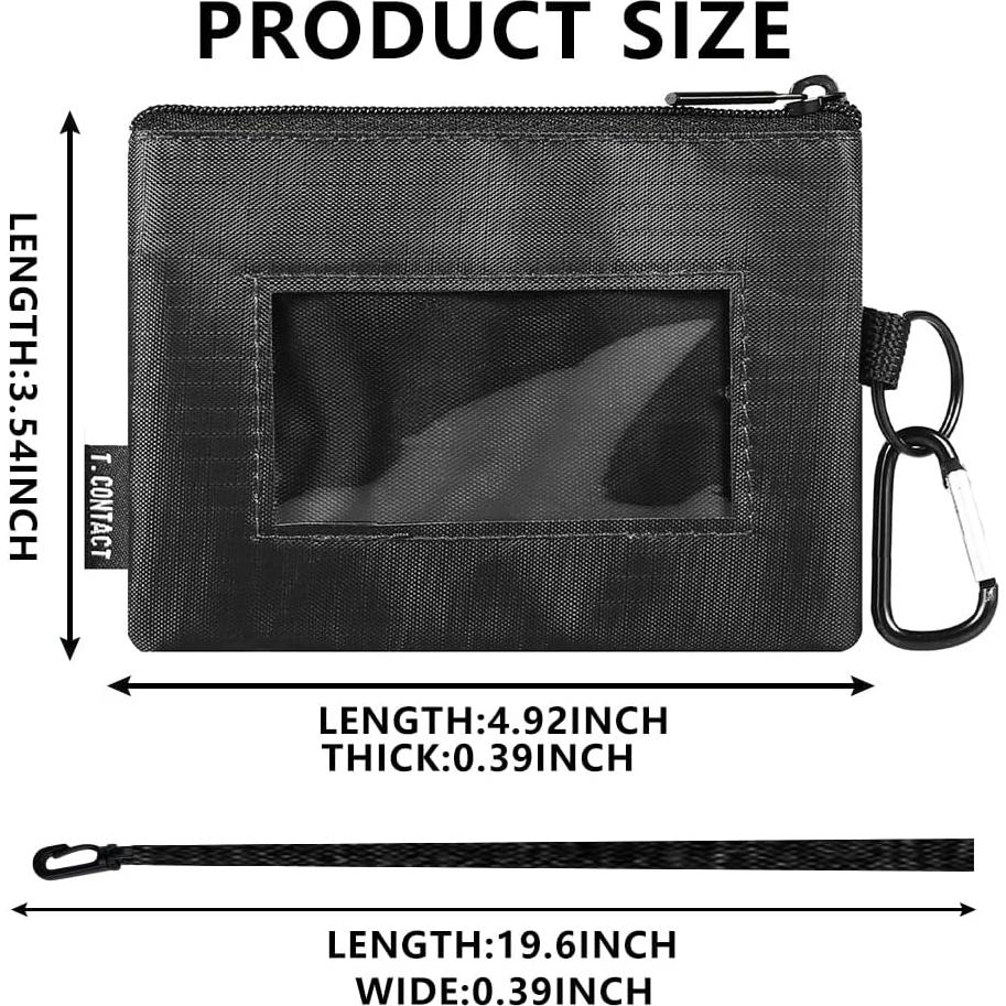 Billetera Slim T.CONTACT con Bloqueo RFID y Ventana ID - Negra