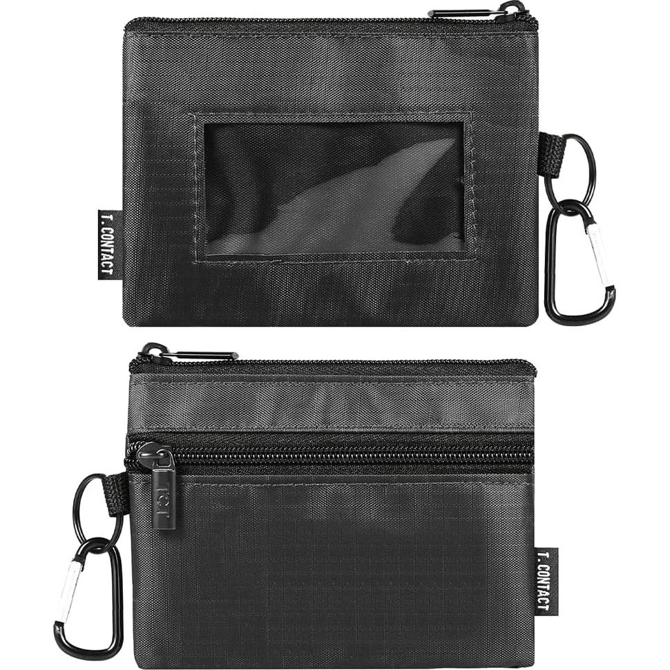 Billetera Slim T.CONTACT con Bloqueo RFID y Ventana ID - Negra