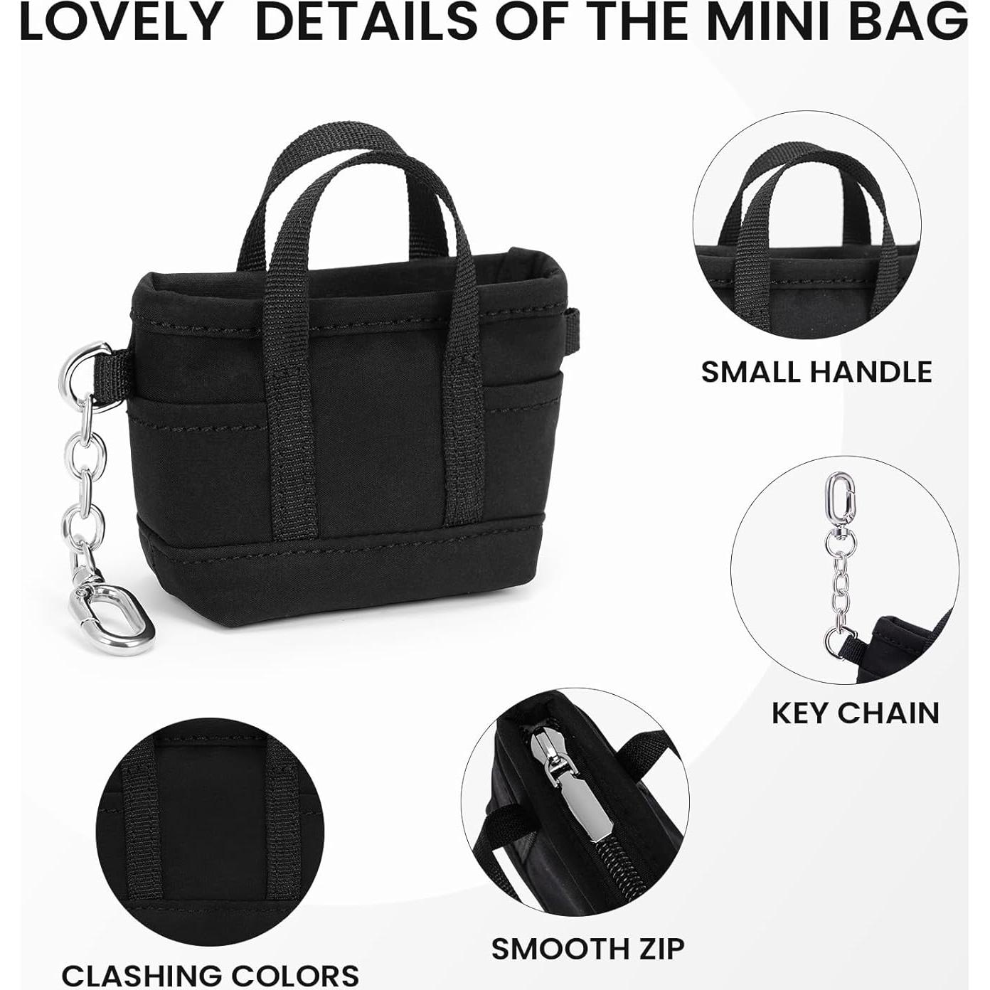 Monedero Mini Tote ANKICK Rosa 11x7.5cm Organizador Llaves