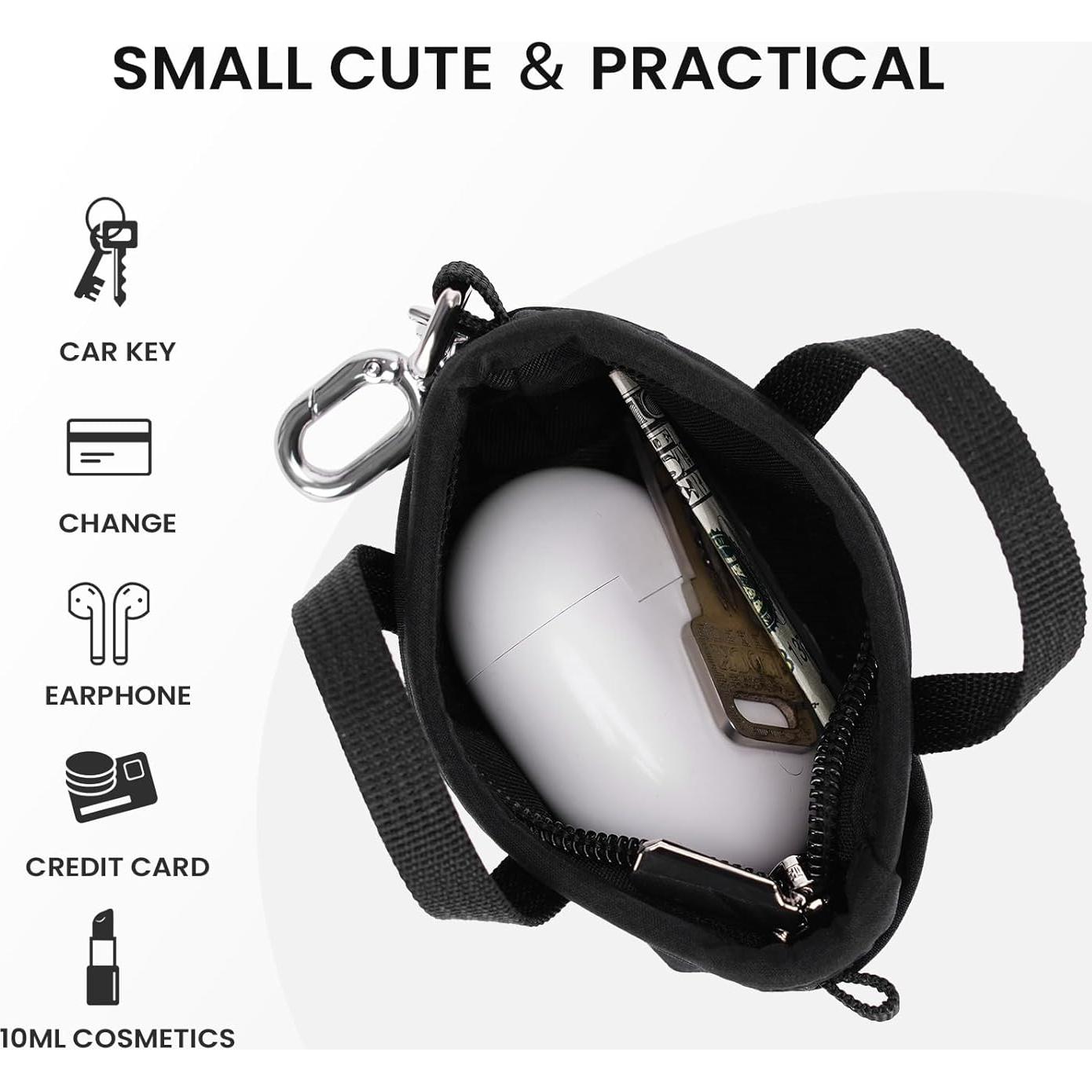 Monedero Mini Tote ANKICK Rosa 11x7.5cm Organizador Llaves