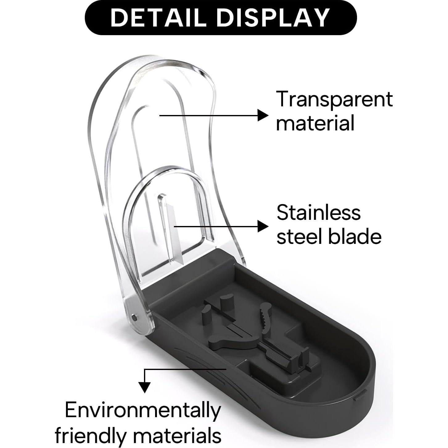 Cortador de Pastillas E ENASUE con Etiquetas - Negro, Portátil y Seguro
