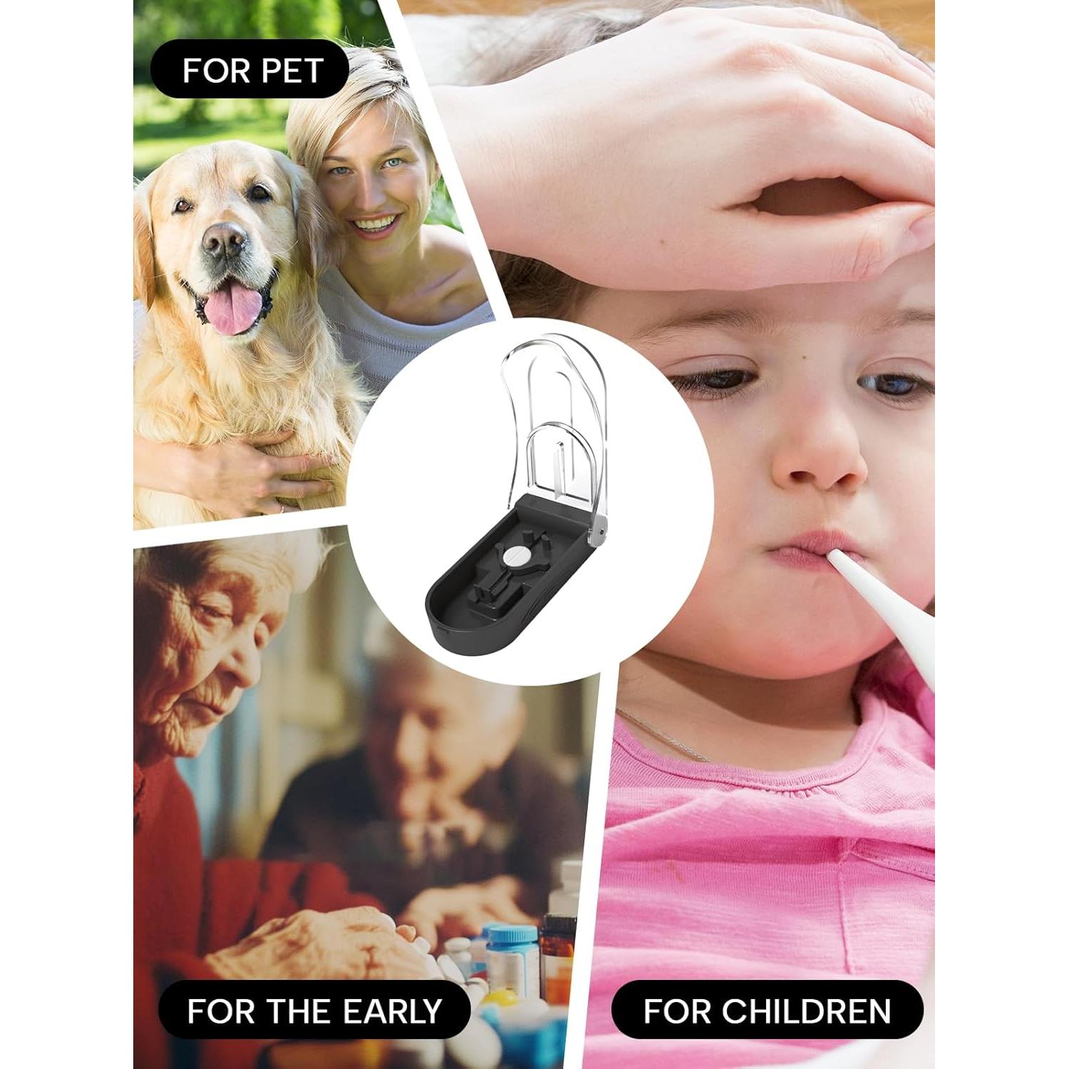 Cortador de Pastillas E ENASUE con Etiquetas - Negro, Portátil y Seguro