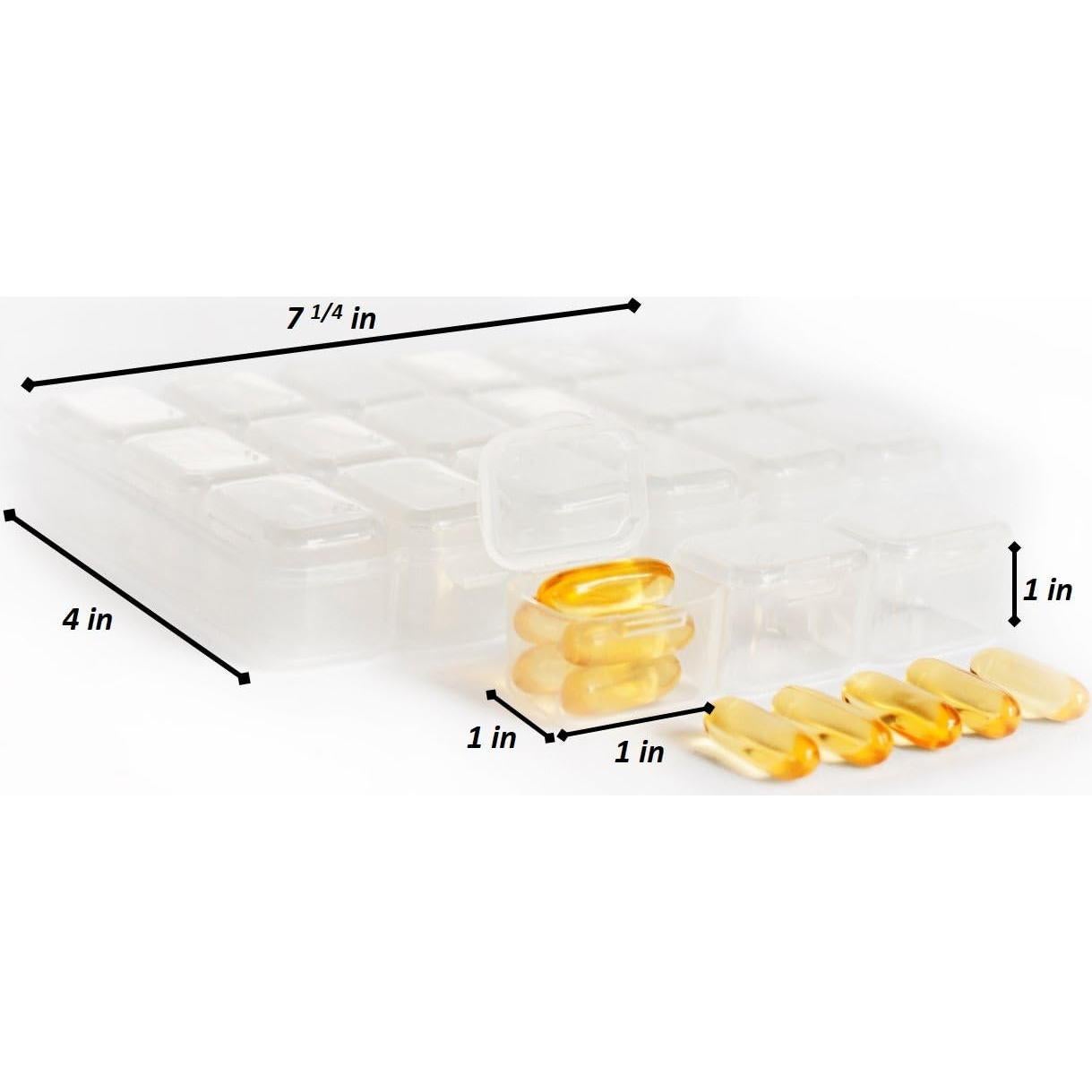 Organizador de Pastillas LeanTravel Pequeño 7 Días Gris