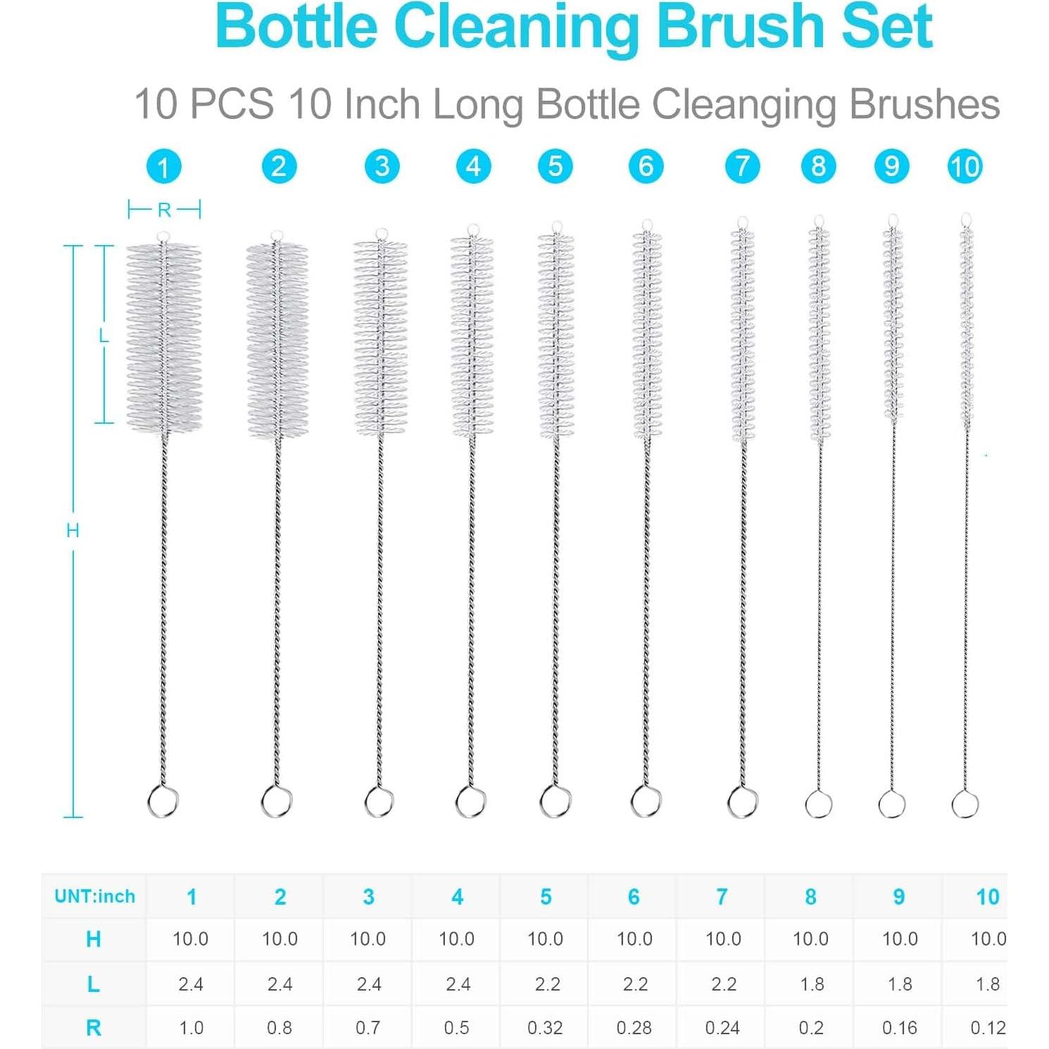 Set de Cepillos de Limpieza de Paja AORZOV - 10 Piezas