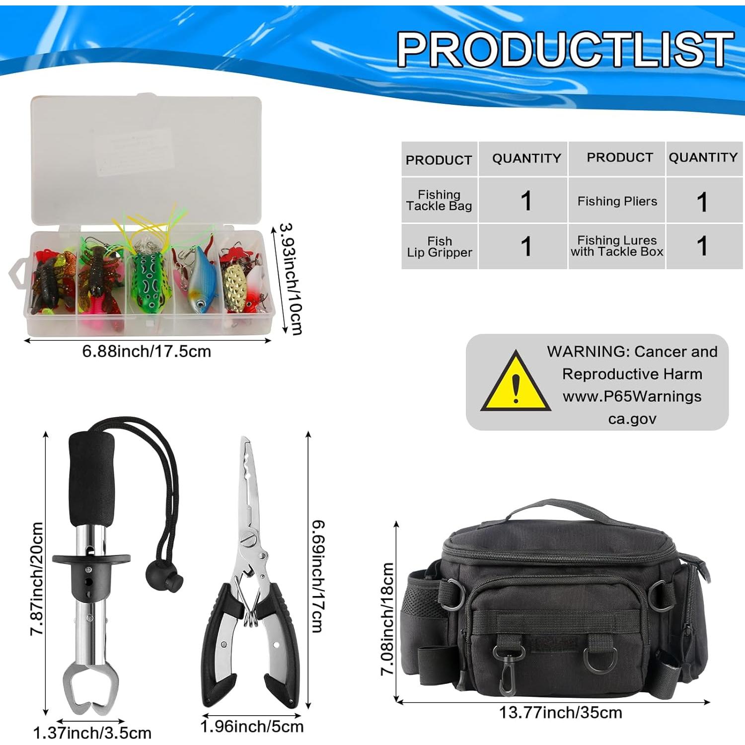 Kit de Herramientas de Pesca Mouhike 113 Piezas con Bolsa